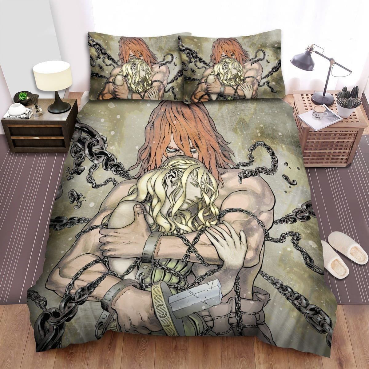 Vinland Saga Caught Tied Up Bedding Sets Duvet Cover Flatsheet Gift For Wife Husband Besties