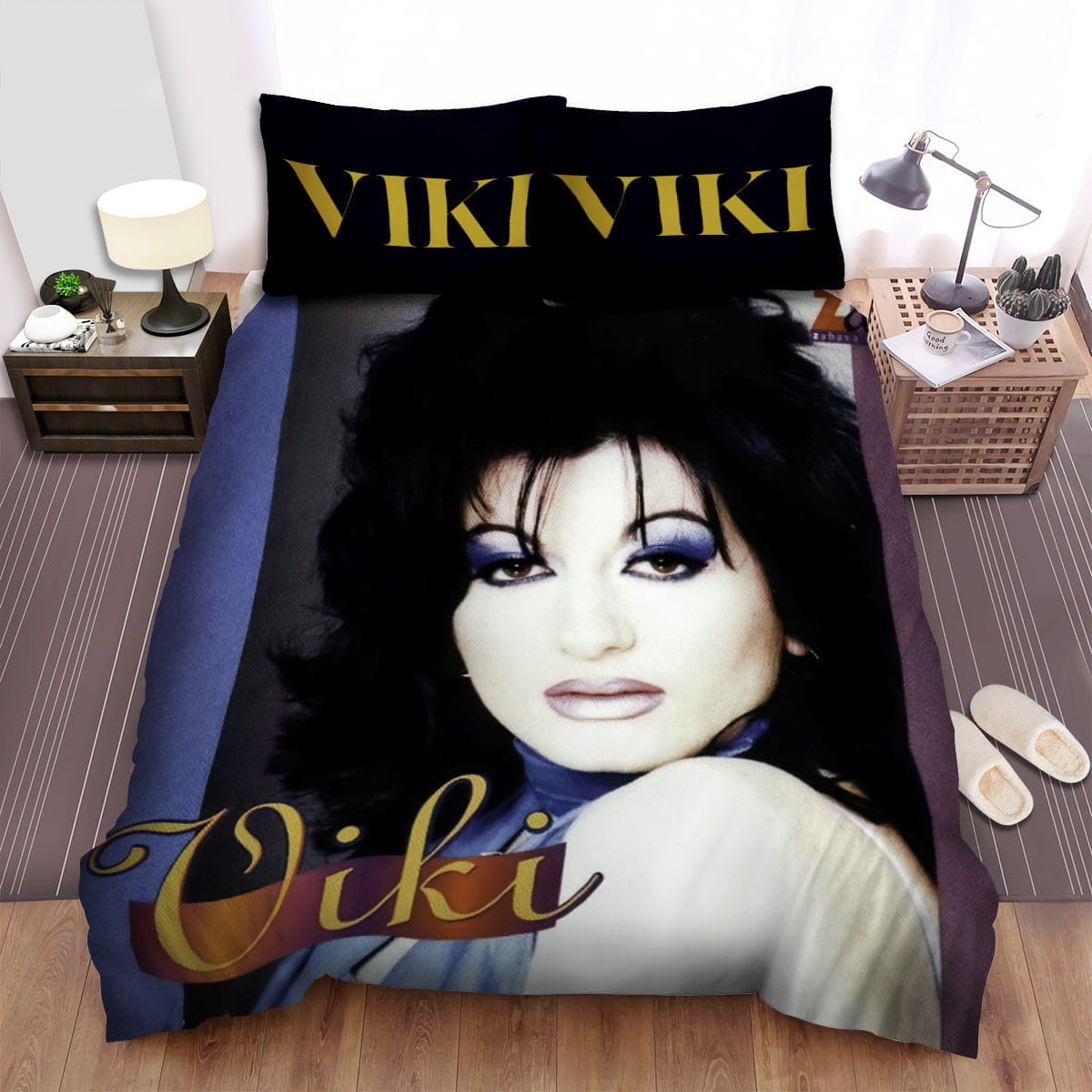 Viki Portrait Photo Bedding Set Duvet Cover Gift For Christmas Birthday Thanksgiving