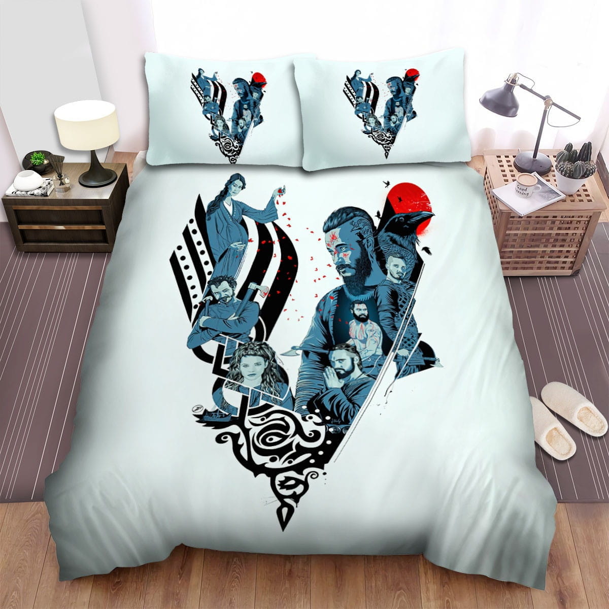Vikings Movie Art 3 Bedding Sets Duvet Cover Flatsheet Gift For Christmas Thanksgiving Halloween