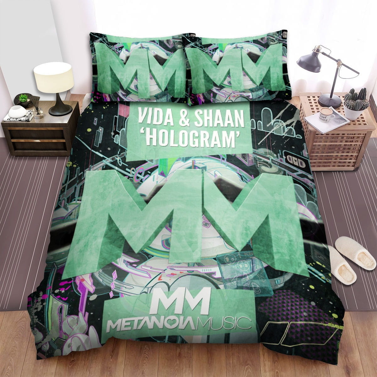 Vida Hologram Bedding Sets Duvet Cover Flatsheet Gift For Christmas Thanksgiving Halloween