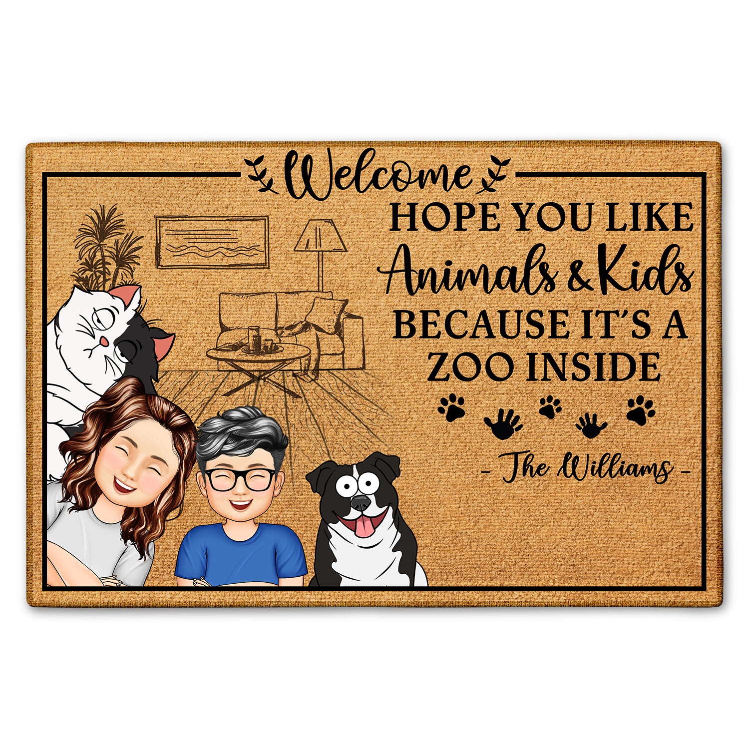 Hope You Like Animals And Kids Home Decor For Family, Couples, Pet Lovers Doormat