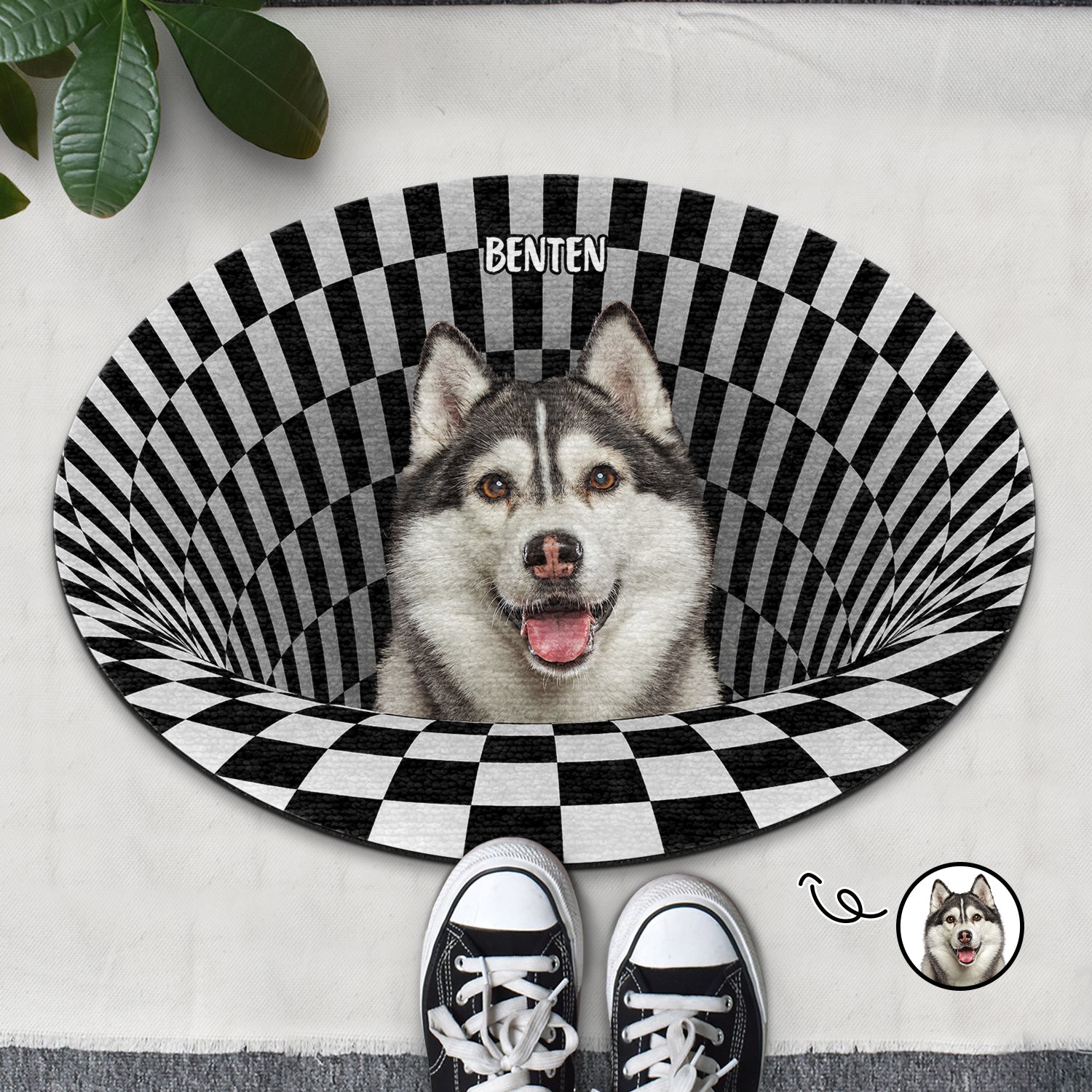 Custom Photo Dog Cat 3D Vision Gift For Pet Lovers Custom Shaped Doormat