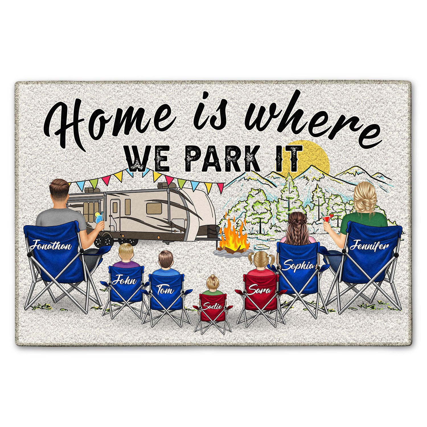 Making Memories One Campsite At A Time Camping Family Gift Doormat