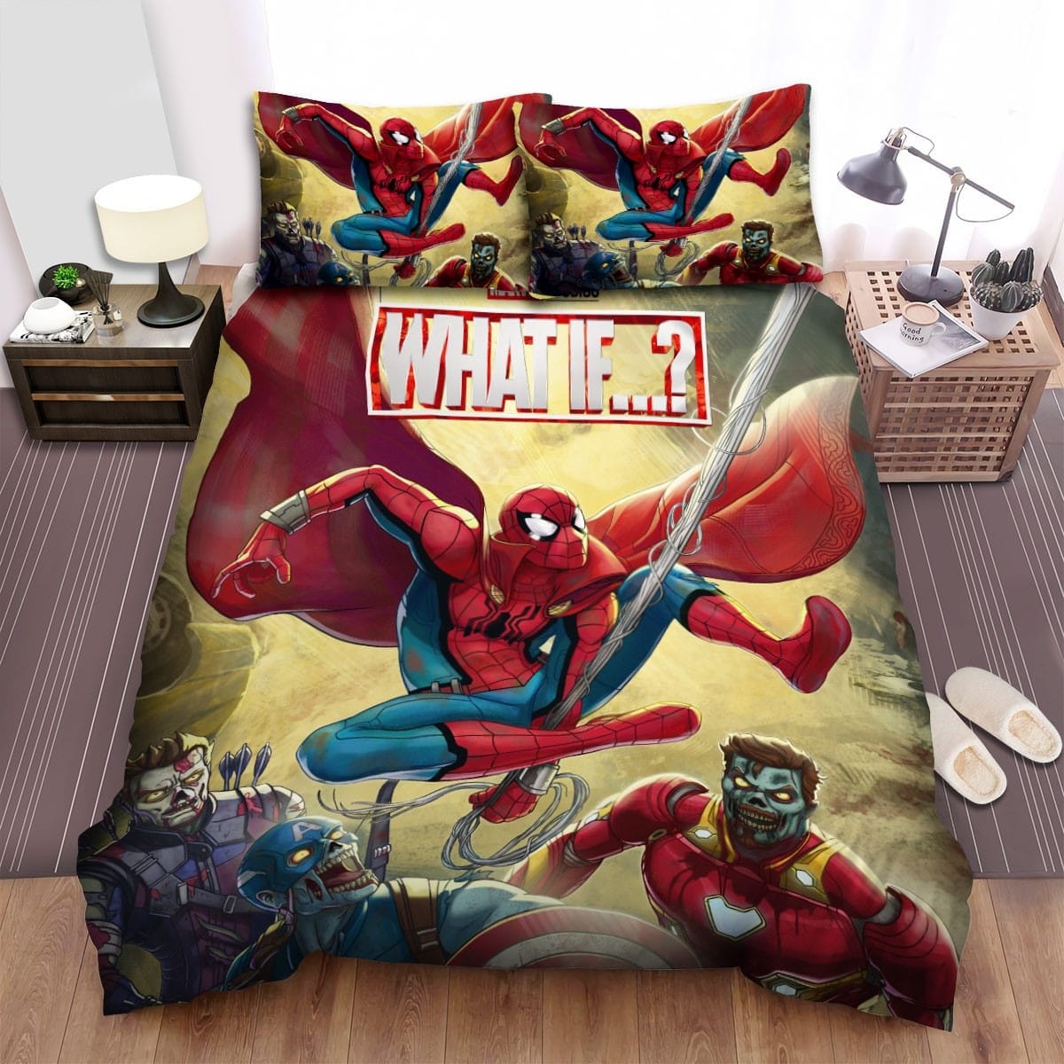 What If- Zombie Hero Bedding Sets Duvet Cover Flatsheet Gift For Wife Husband Besties