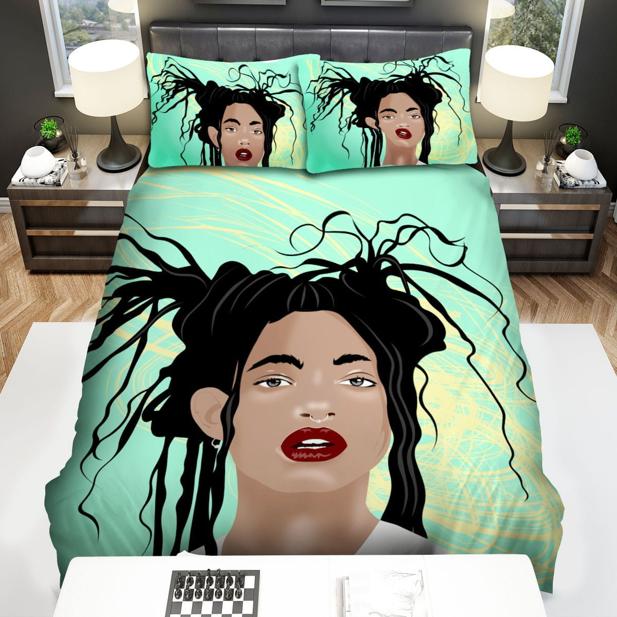 Willow Smith Art Hairstyle Bedding Set Duvet Cover Gift For Christmas Birthday Thanksgiving