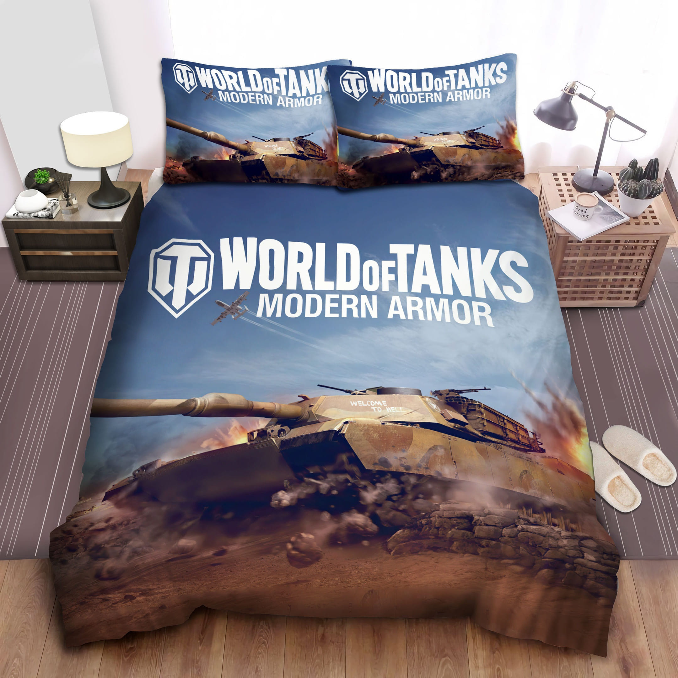 World Of Tanks Modern Armor Bedding Set Duvet Cover Gift For Christmas Birthday Thanksgiving