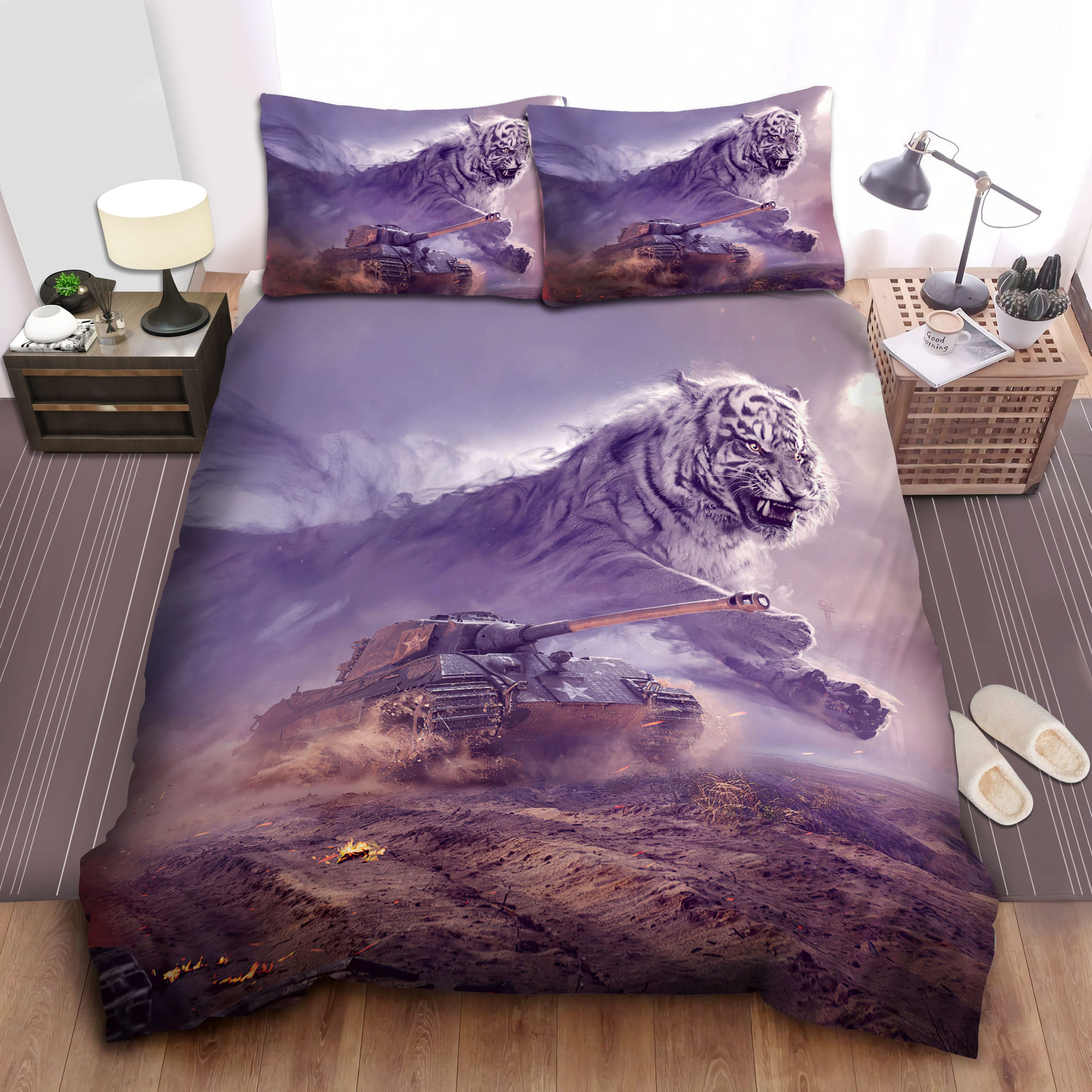 World Of Tanks White Tiger Bedding Sets Duvet Cover Flatsheet Gift For Christmas Thanksgiving Halloween