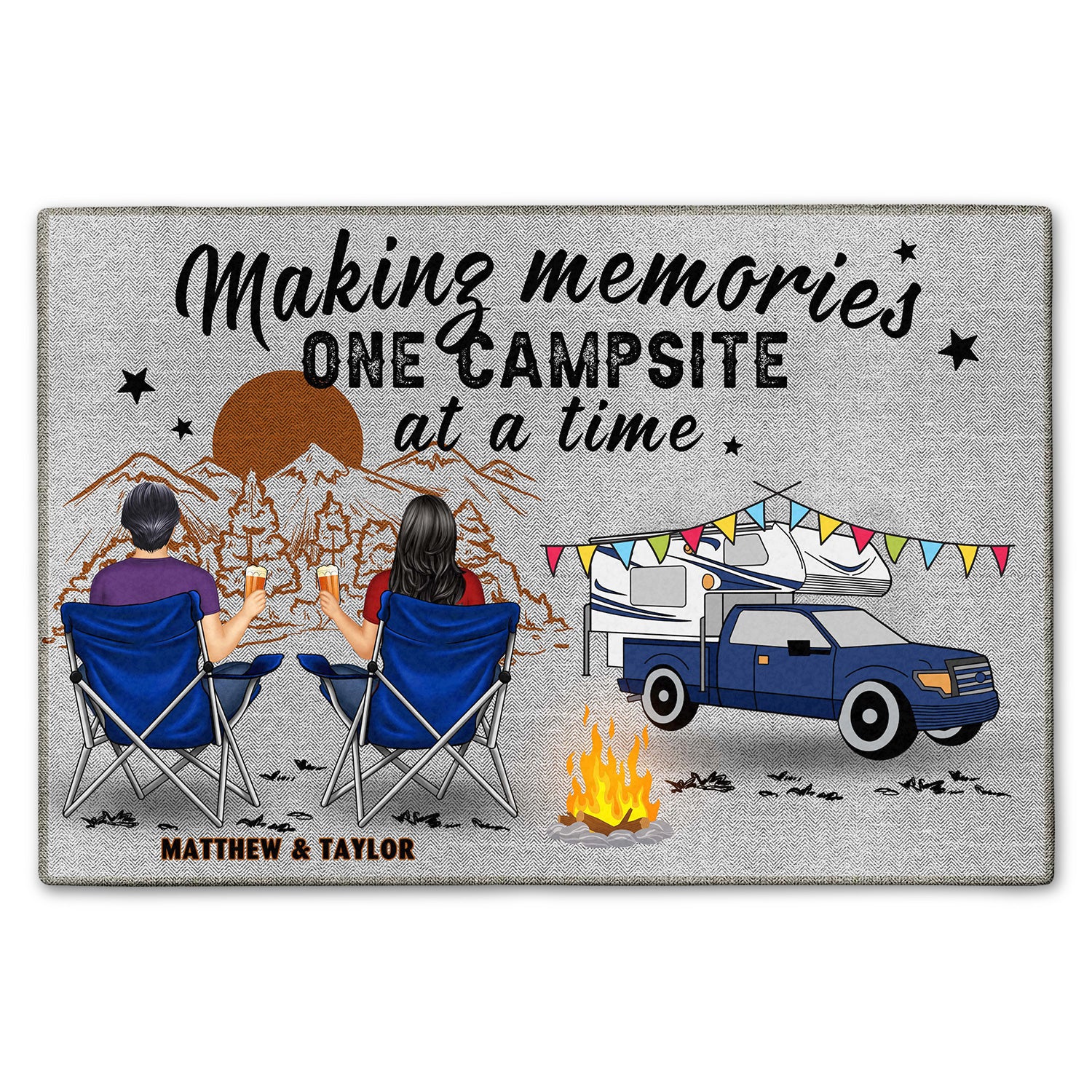 Making Memories One Campsite At A Time Gift For Camping Lovers Doormat