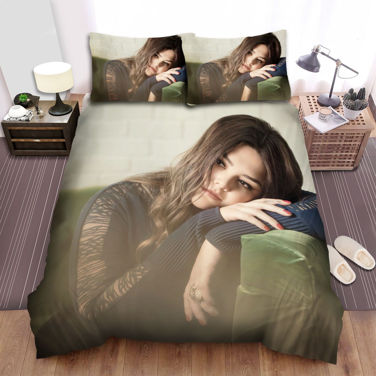 Yuridia Look Away Decorative Bedding Sets with Duvet Cover Flatsheet Pillowcases