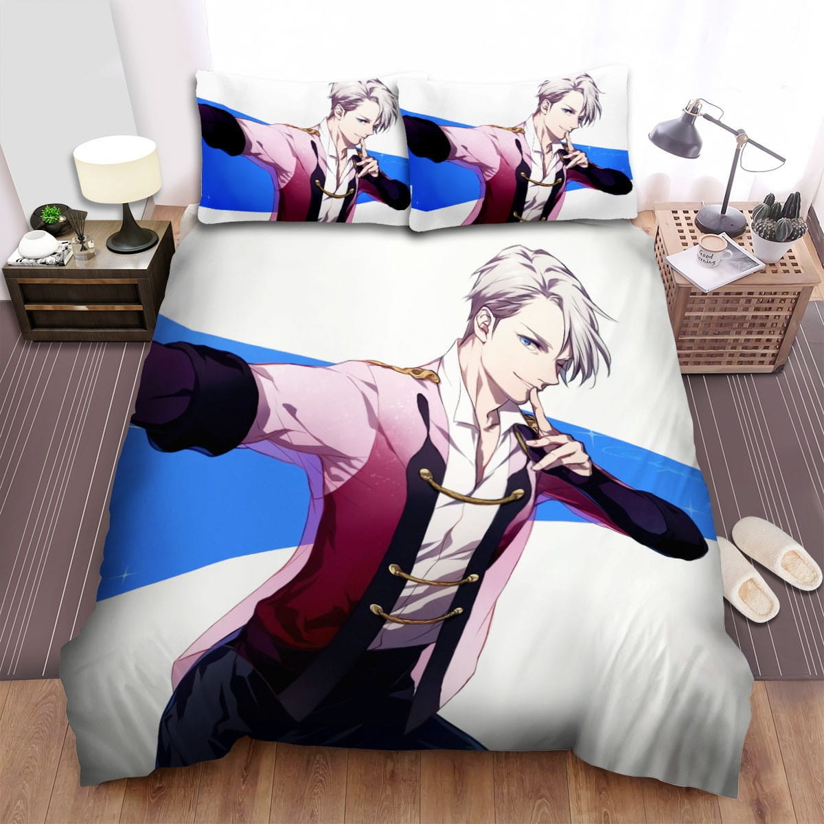 Yuri!!! On Ice Victor Bedding Set Duvet Cover Gift For Christmas Birthday Thanksgiving