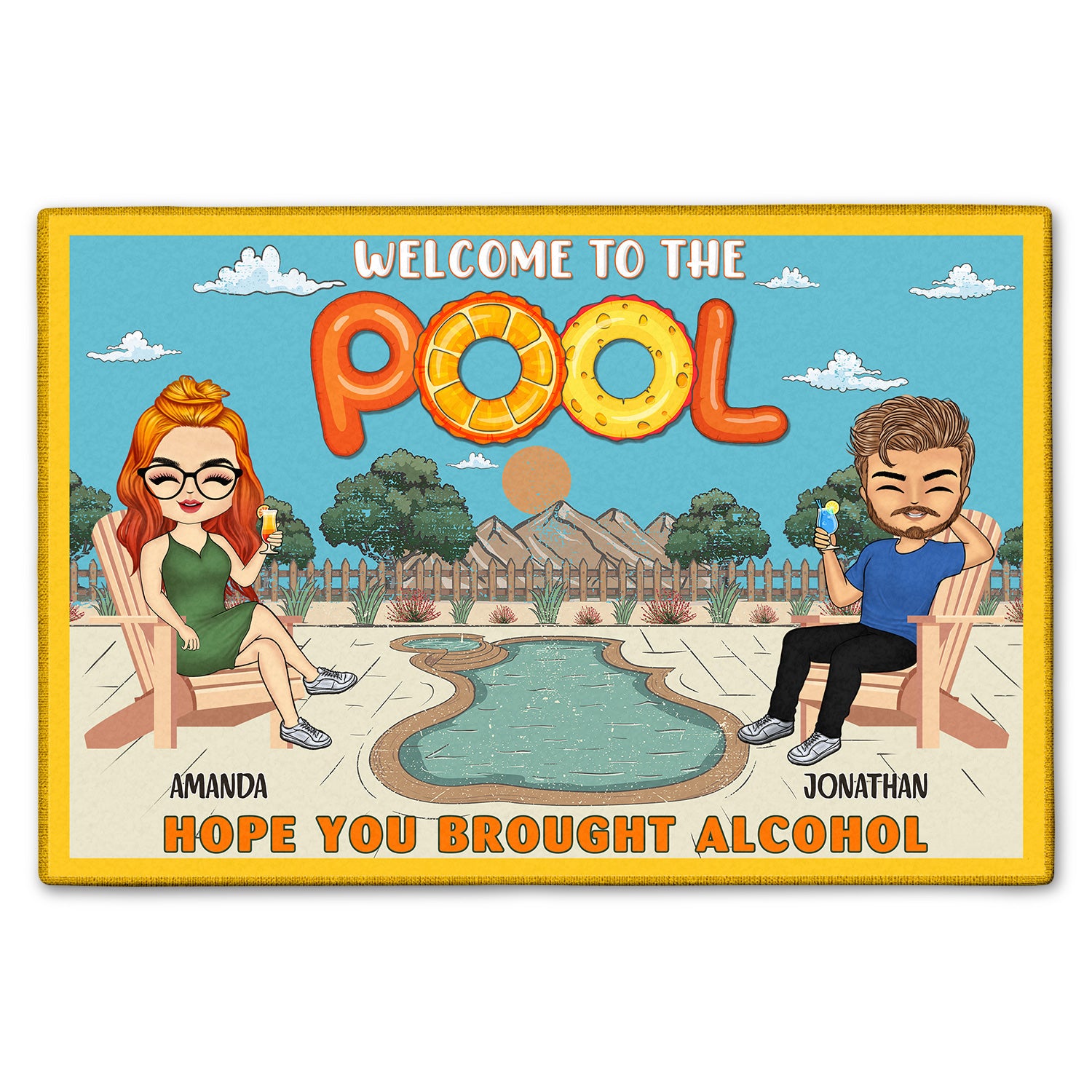 Hope You Brought Alcohol Gift For Couples Custom Doormat