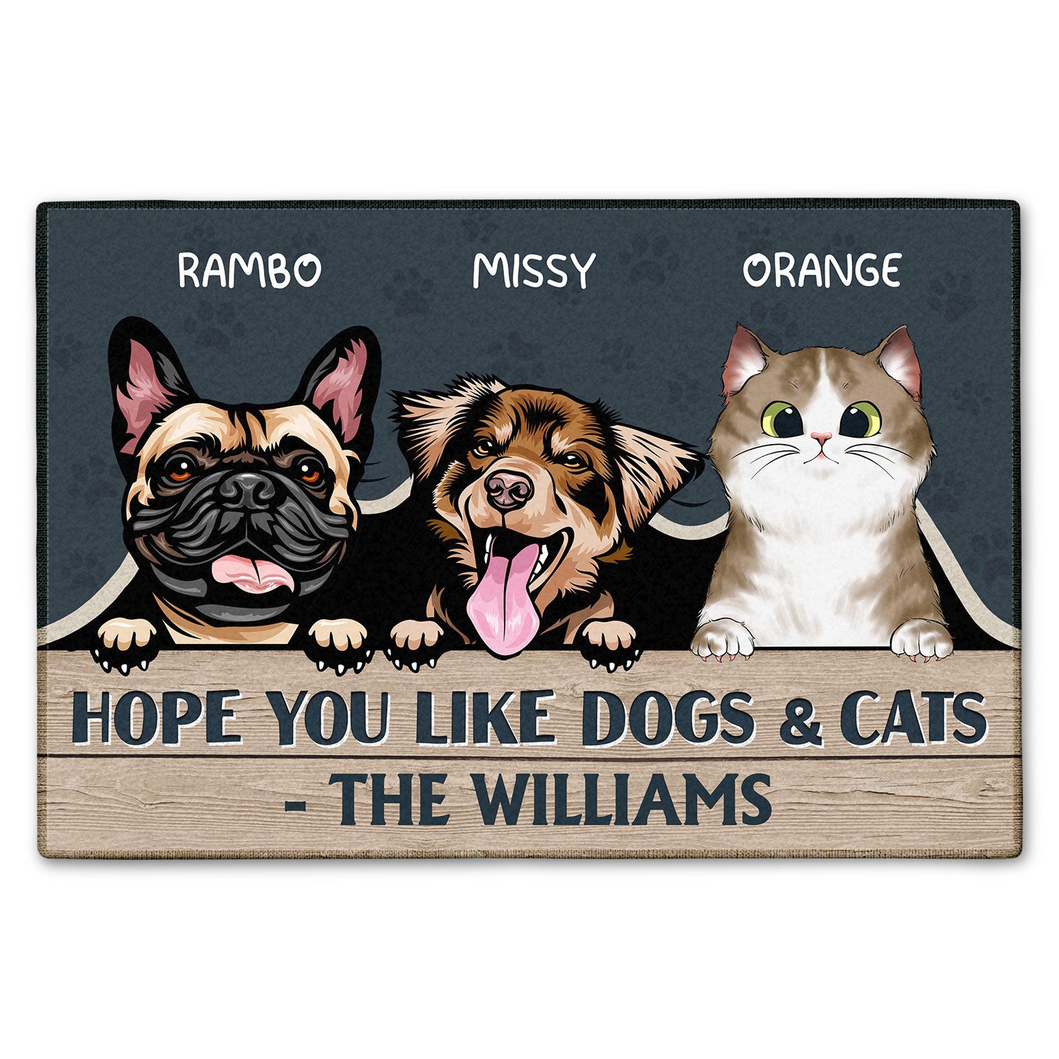 Hope You Like Dogs & Cats Funny, Home Decor Gift For Dog Lovers, Cat Lovers Custom Doormat