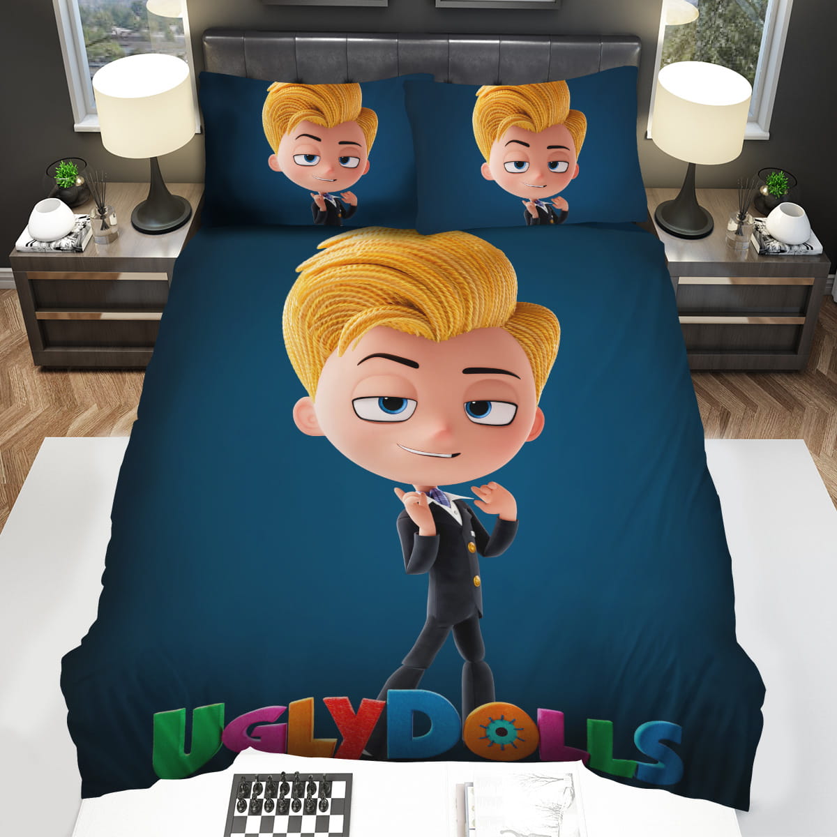 Ugly Dolls Lou Solo Poster Decorative Bedding Sets with Duvet Cover Flatsheet Pillowcase