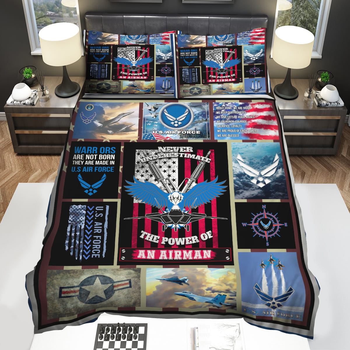 US Air Force Bedding Sets Gift For Christmas Birthday Thanksgiving