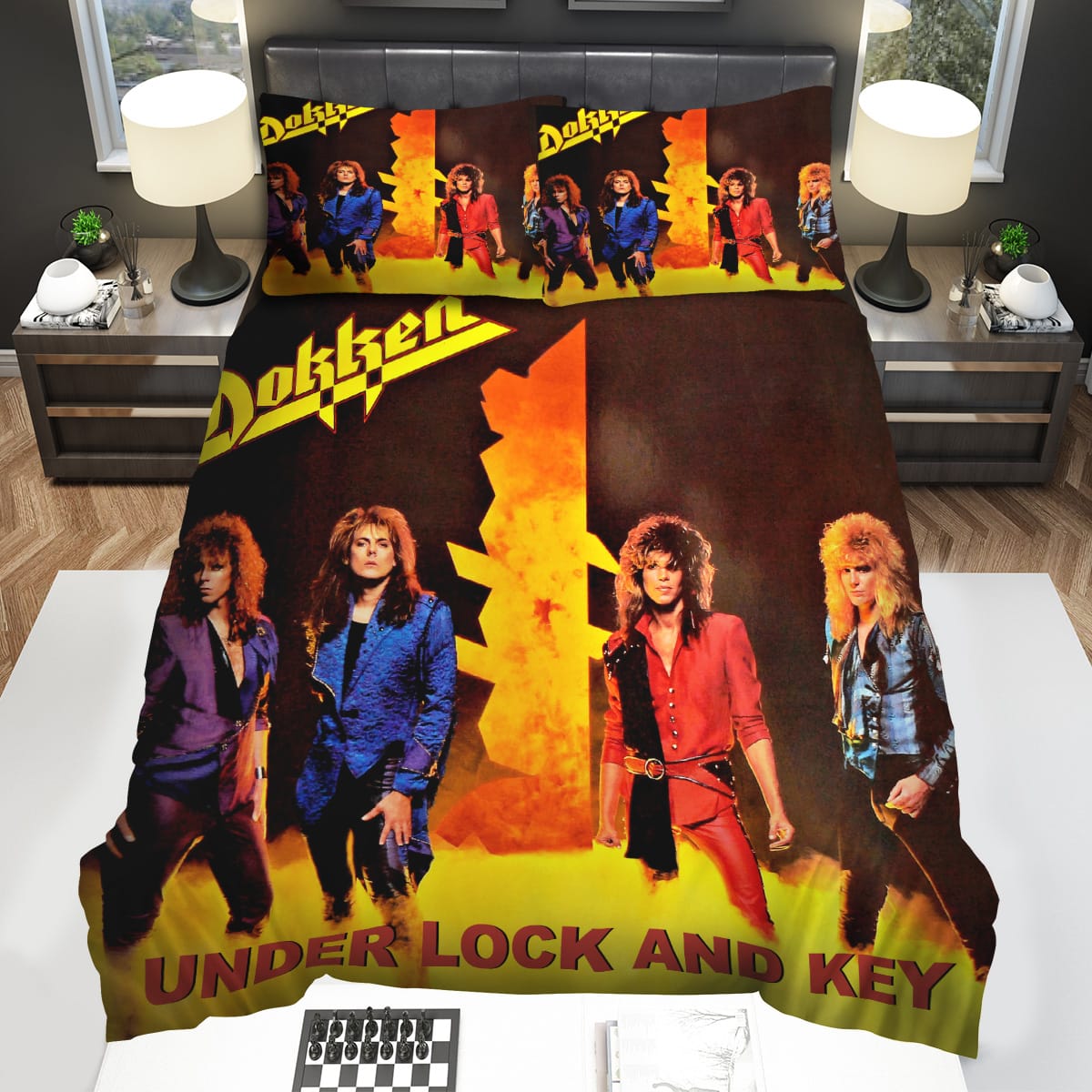 Under Lock And Key Dokken Decorative Bedding Sets with Duvet Cover Flatsheet Pillowcase