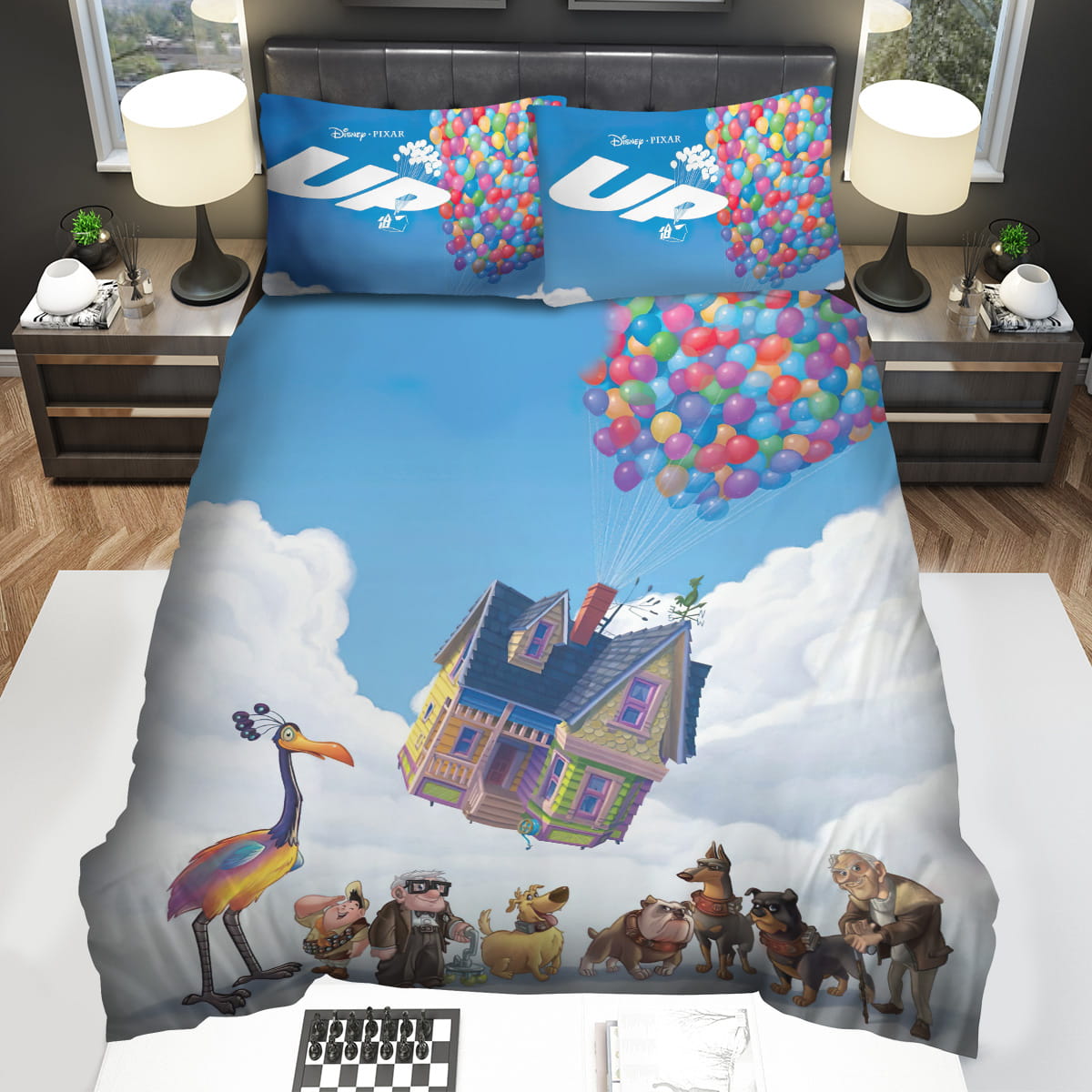 Up Movie House Fly Photos Decorative Bedding Sets with Duvet Cover Flatsheet Pillowcase