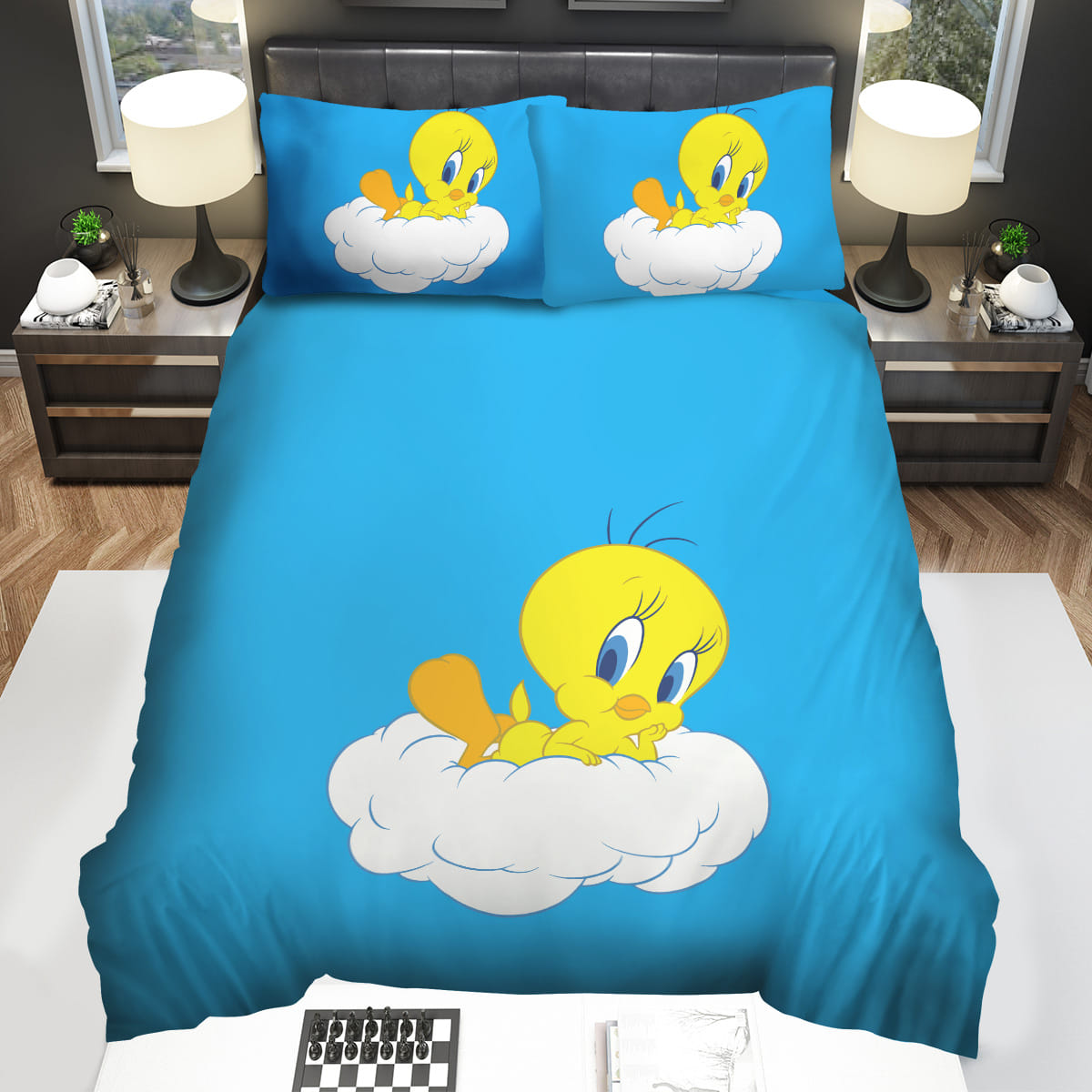 Tweety From Looney Tunes Lying On The Cloud Bedding Sets Duvet Cover Flatsheet Pillowcase