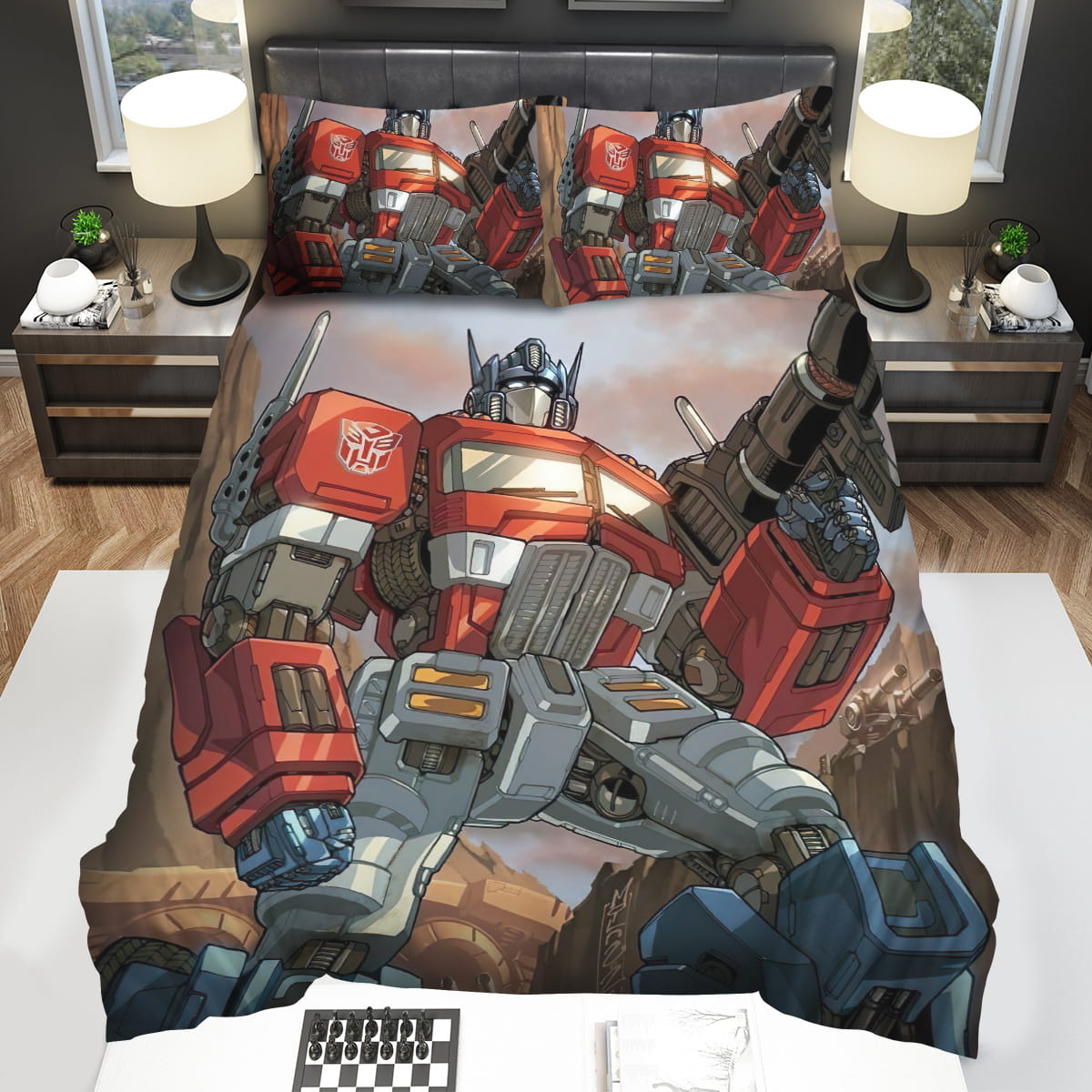 Transformer Optimus Prime Animation Bedding Sets Duvet Cover Flatsheet Pillowcase