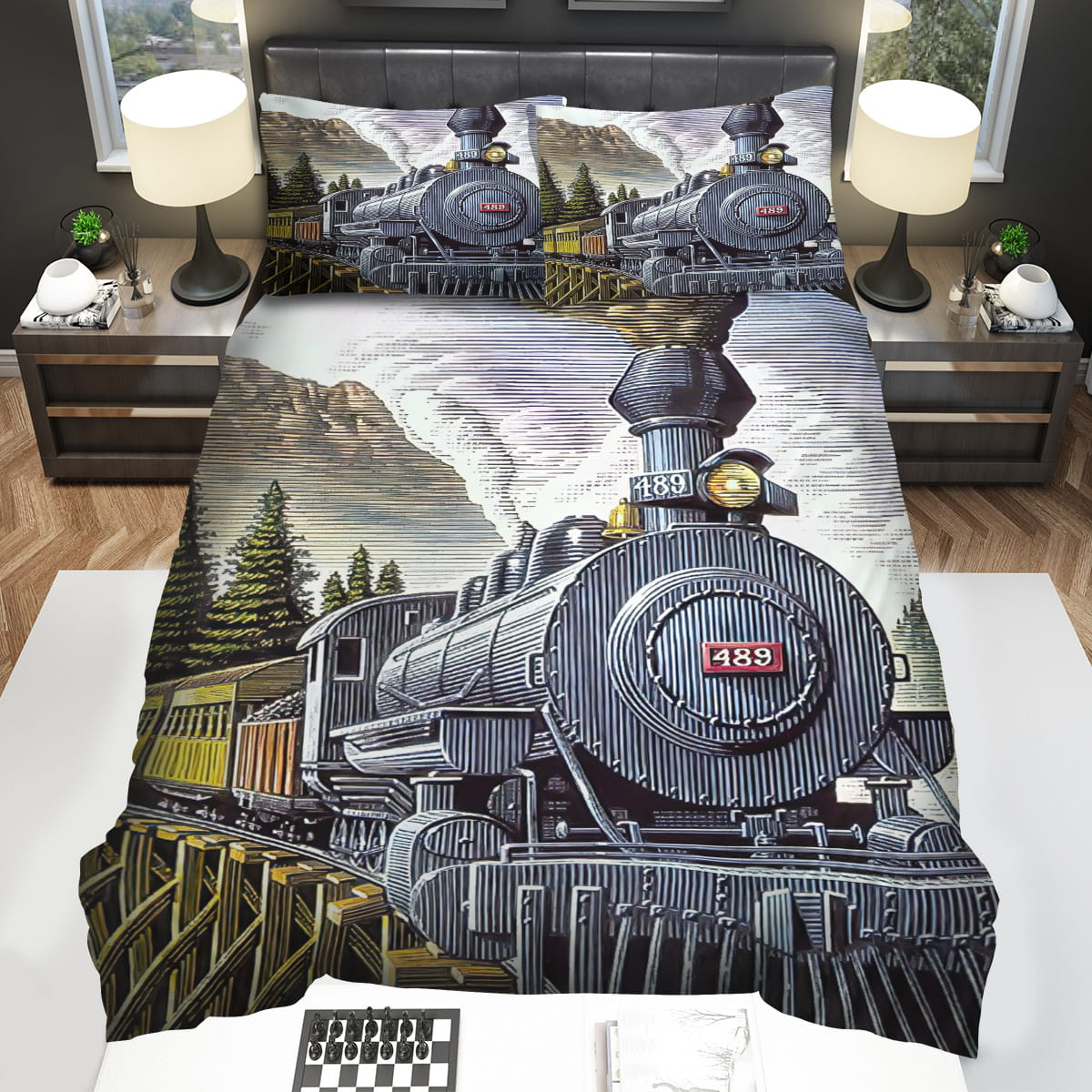 Train Decorative Bedding Sets For Fan