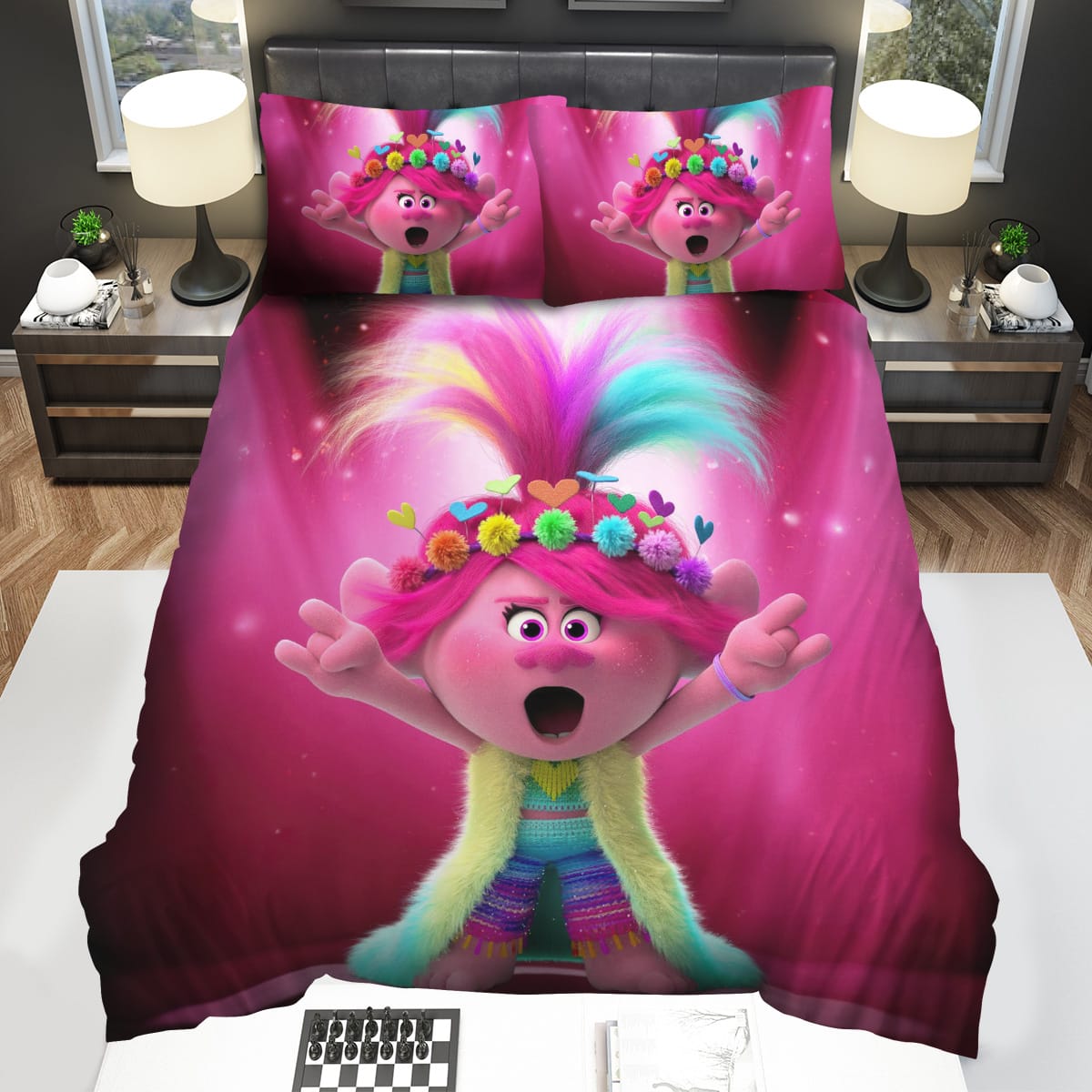 Trolls World Tour 2020 Take The Trip Movie Poster Bedding Sets Duvet Cover Flatsheet Pillowcase