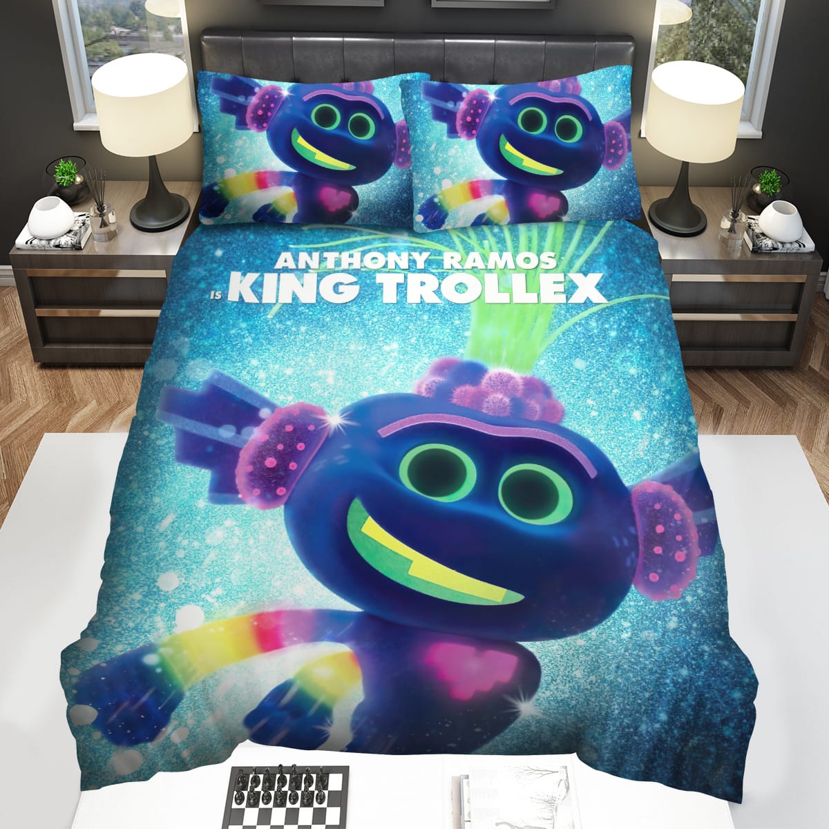 Trolls World Tour 2020 King Trollex Movie Poster Bedding Sets Gift For Christmas Thanksgiving Halloween