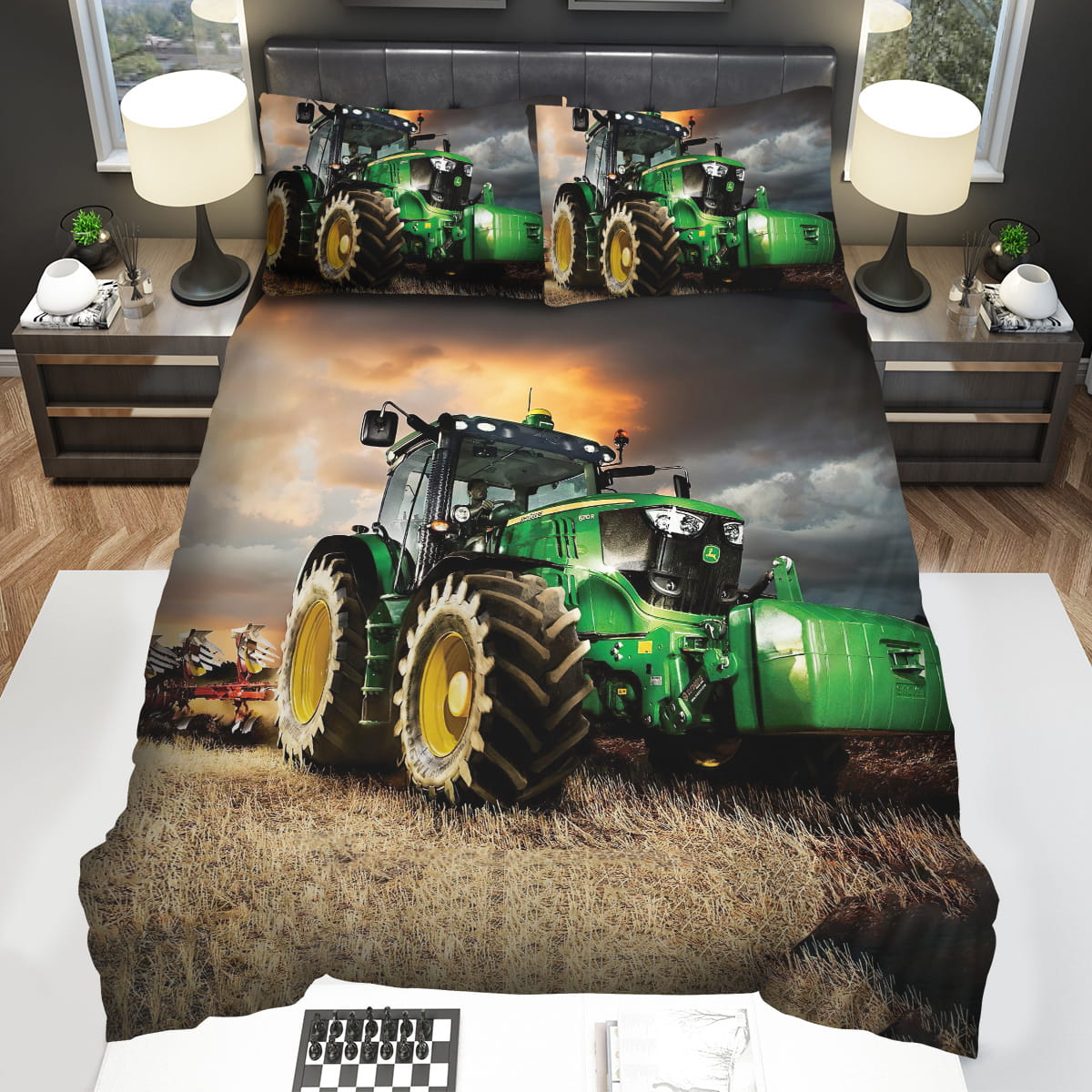 Tractor Farmer Farm Bedding Sets Gift For Christmas Birthday Thanksgiving