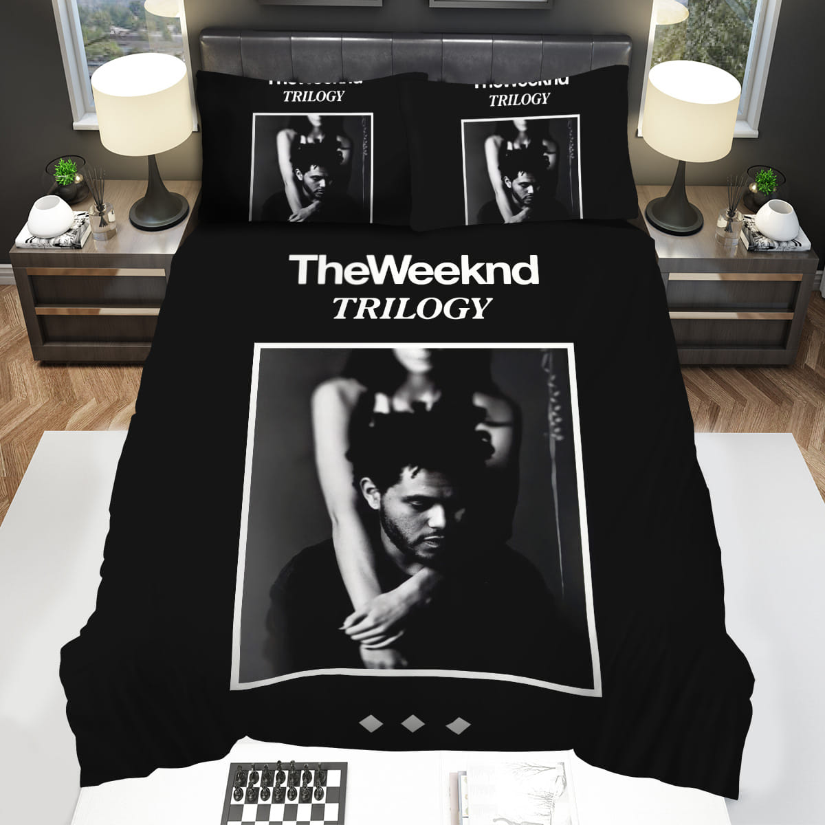 The Weeknd Trilogy Album Art Cover Decorative Bedding Sets with Duvet Cover Flatsheet Pillowcase