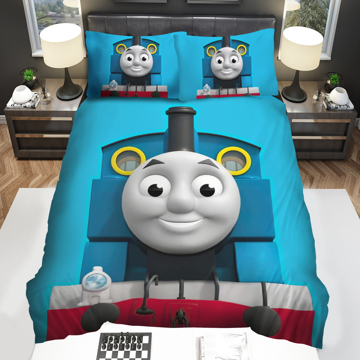 Thomas Train And Friends Poster Decorative Bedding Sets with Duvet Cover Flatsheet Pillowcase