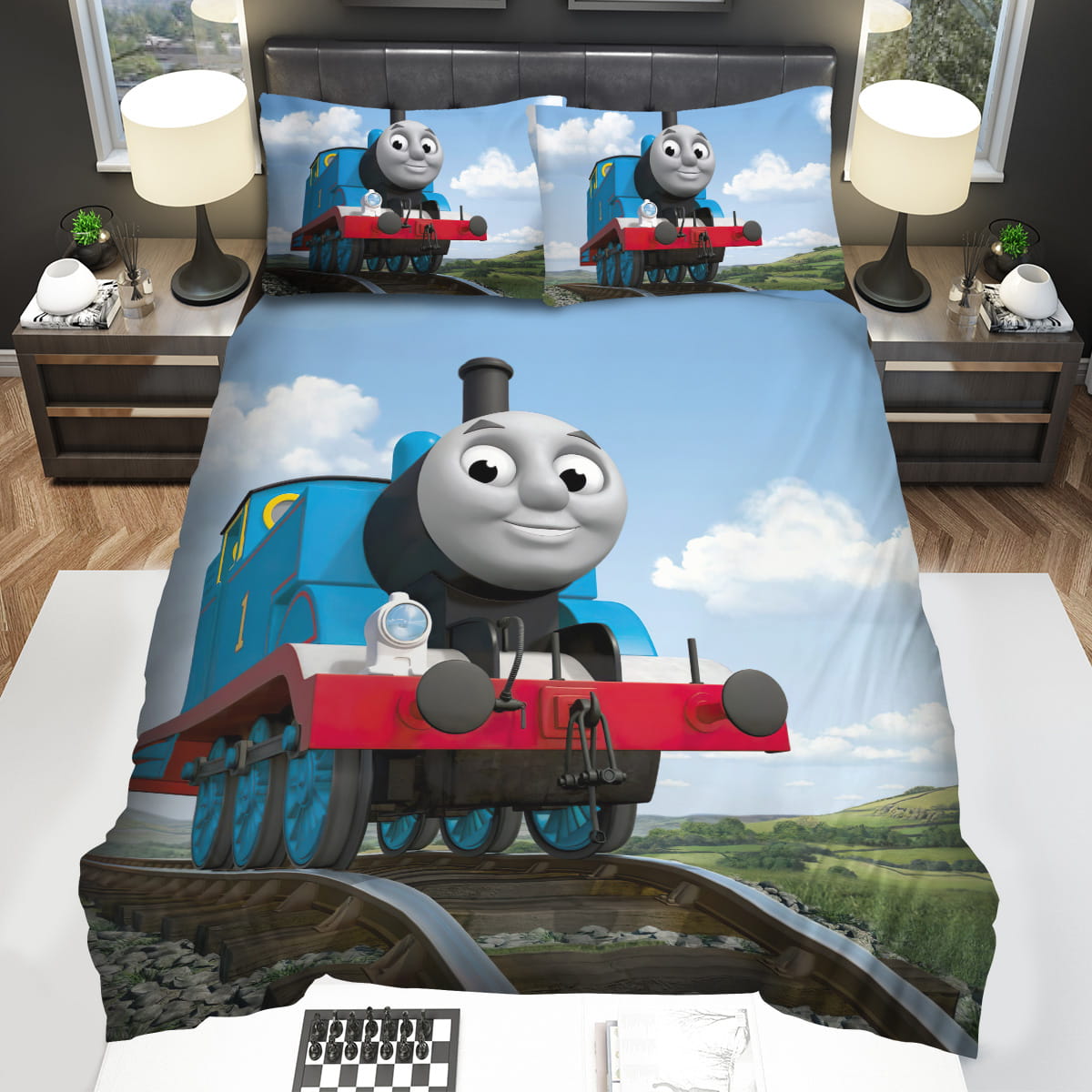 Thomas Train Bedding Sets Gift For Christmas Thanksgiving Halloween