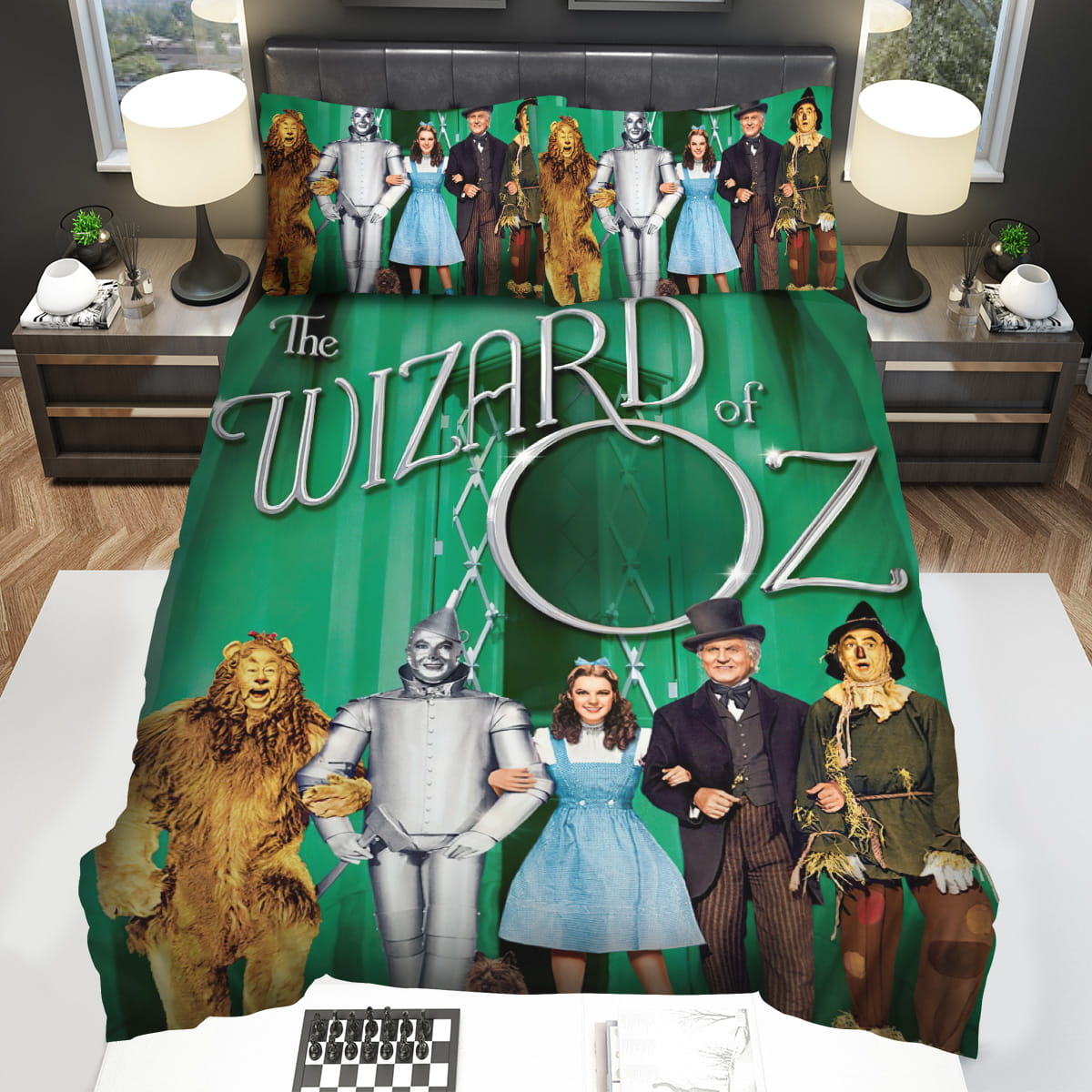 The Wizard Of Oz Movie Green Background Poster Bedding Sets Duvet Cover Flatsheet Pillowcase