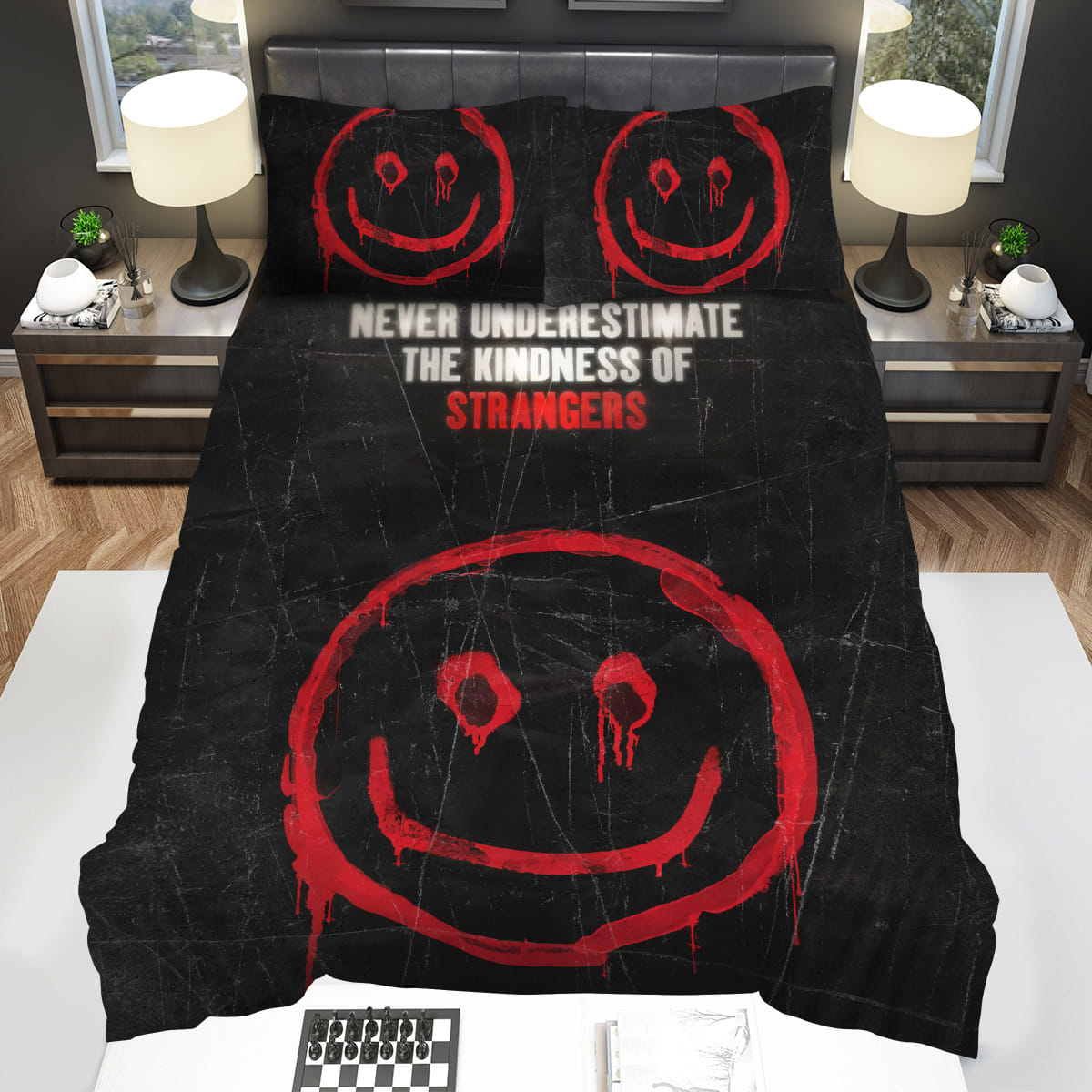 The Strangers Prey At Night Never Underestimate The Kindness Of Strangers Movie Poster Sheet Decorative Bedding Sets For Fan