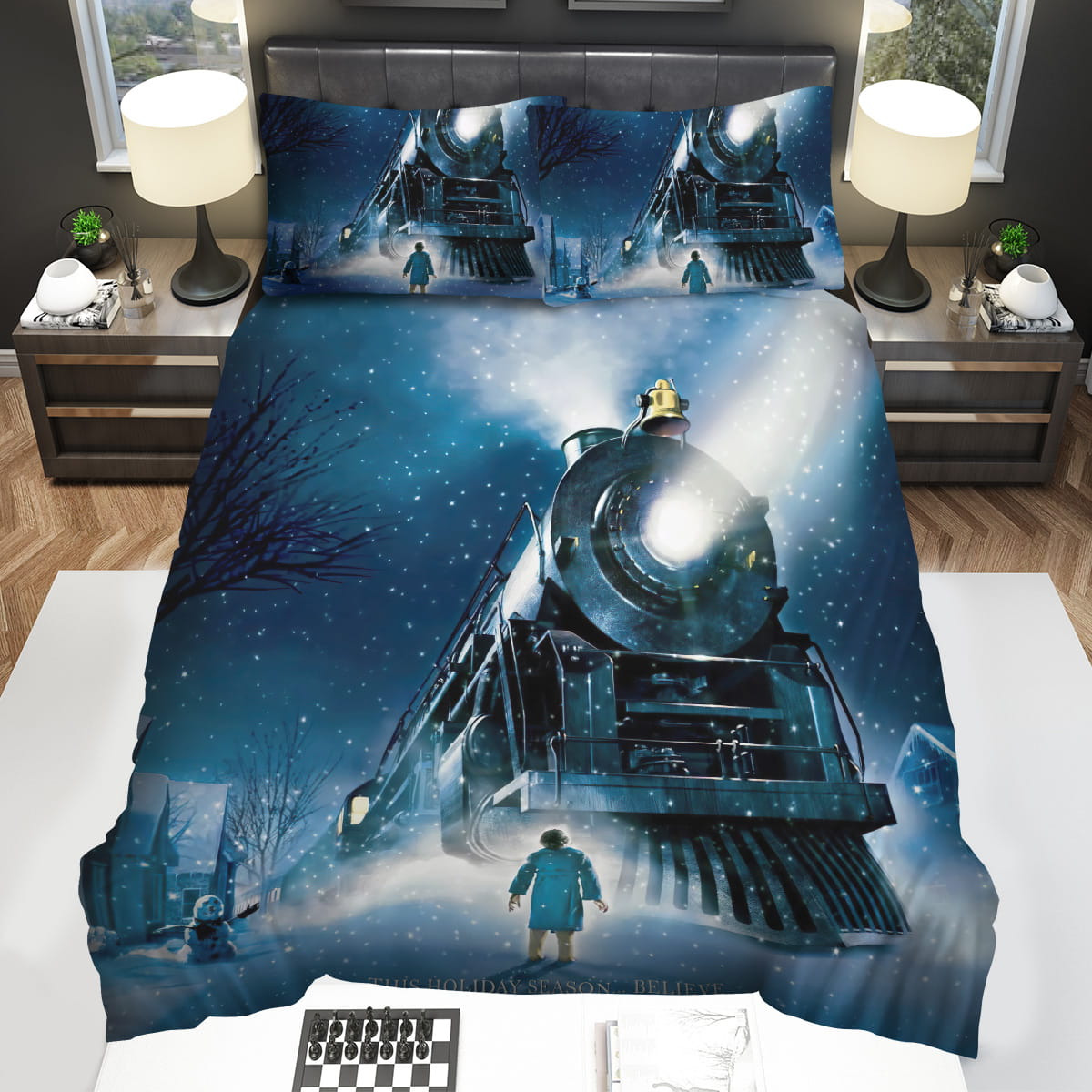 The Polar Express Movie Poster Bedding Sets Gift For Christmas Birthday Thanksgiving