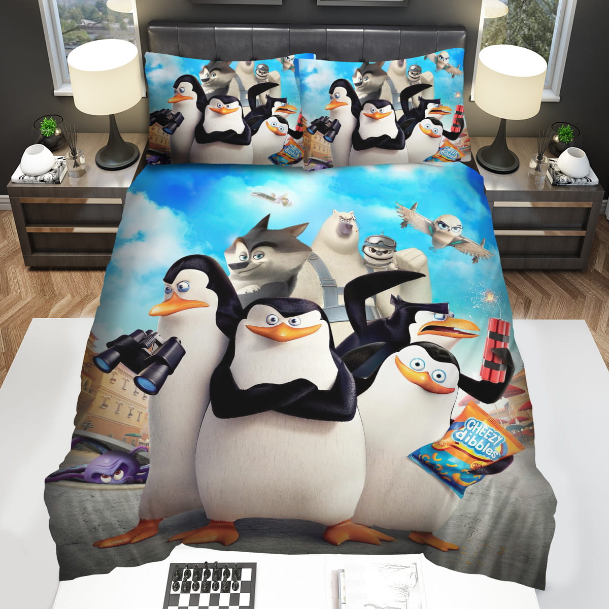 The Penguins Of Madagascar Movie Poster Decorative Bedding Sets For Fan