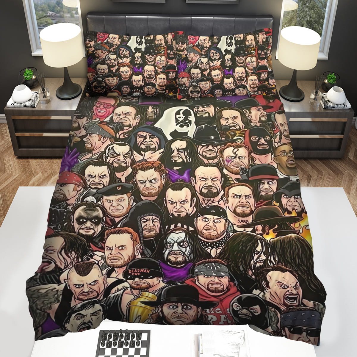 The Undertanker In Wwe Costumes Cartoon Bedding Sets Gift For Christmas Thanksgiving Halloween