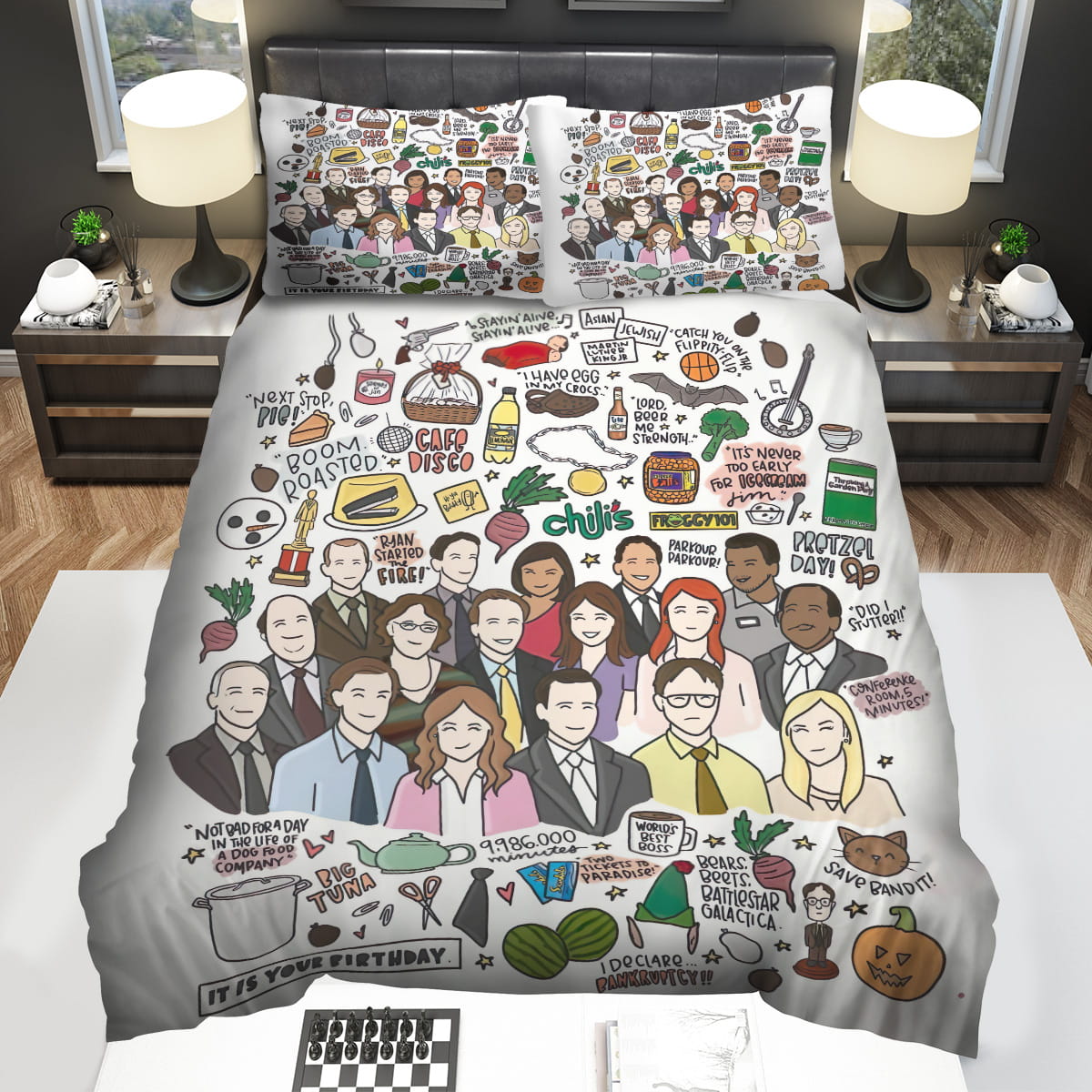 The Office  Parkour Boom Roasted Lord Beer Me Strengths Decorative Bedding Sets with Duvet Cover Flatsheet Pillowcase