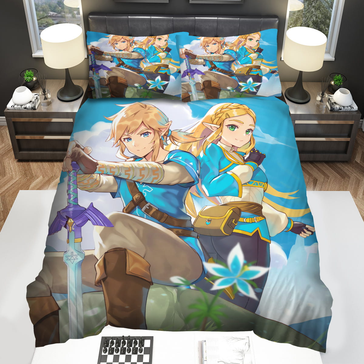 The Legend Of Zelda Link And The Princess Of Zelda Decorative Bedding Sets For Fan