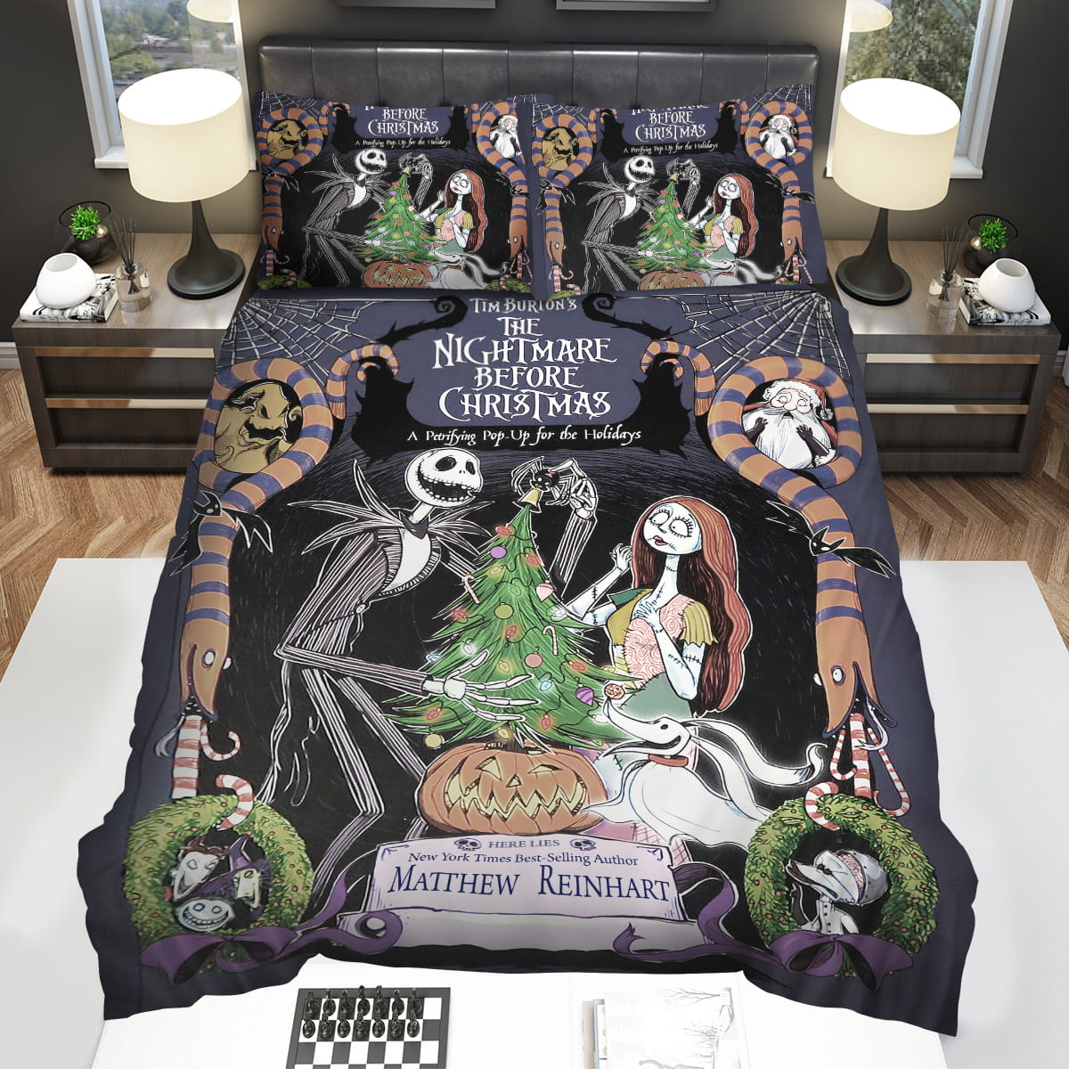 The Nightmare Before Christmas Jack &amp Sally Preparing For Christmas Bedding Sets Gift For Christmas Birthday Thanksgiving