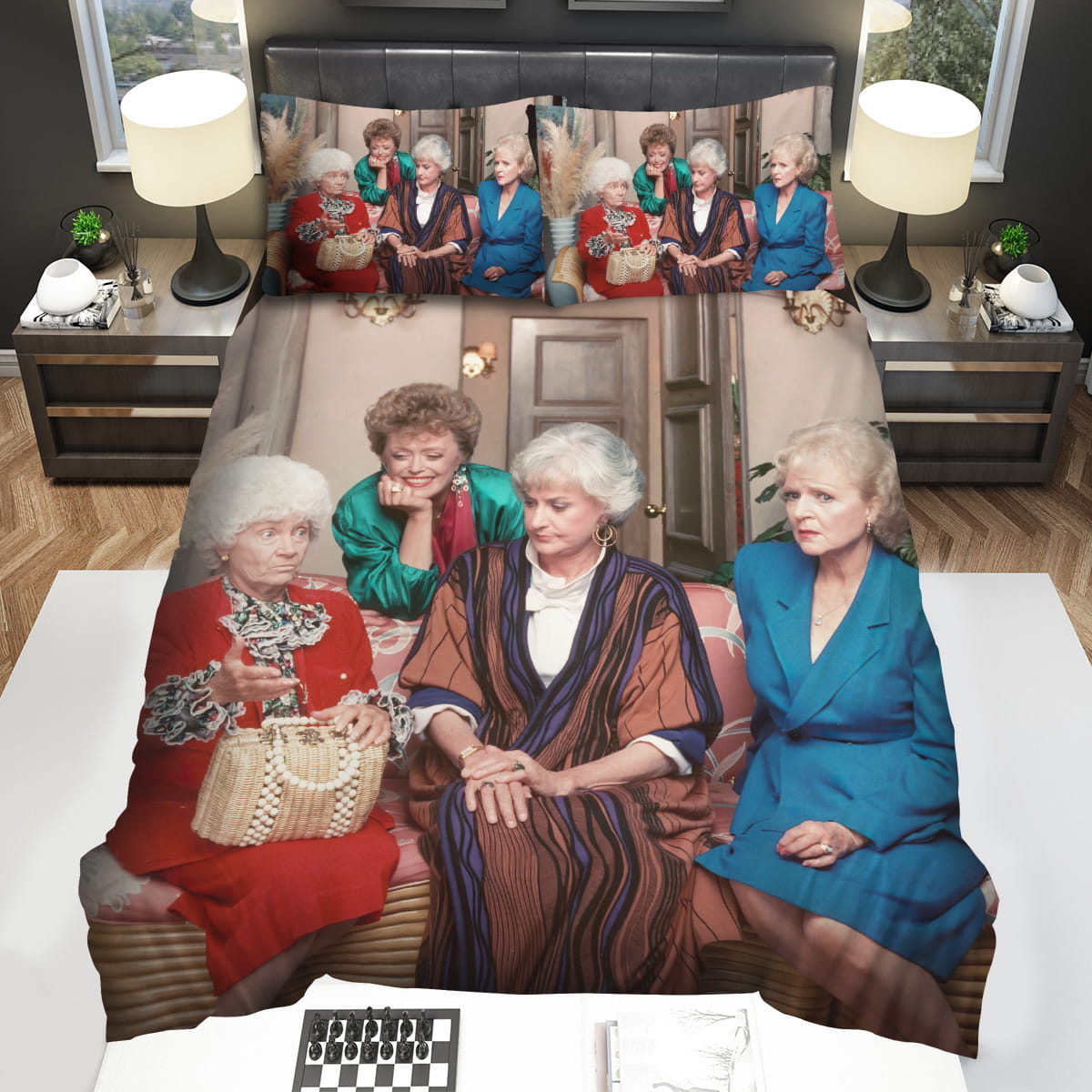 The Golden Girls 1985 Sharing Moment Bedding Sets Duvet Cover Flatsheet Pillowcase