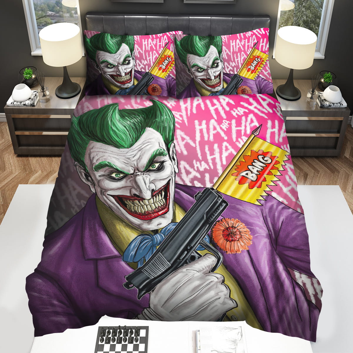 The Joker With A Fake Pistol Bedding Sets Gift For Christmas Thanksgiving Halloween