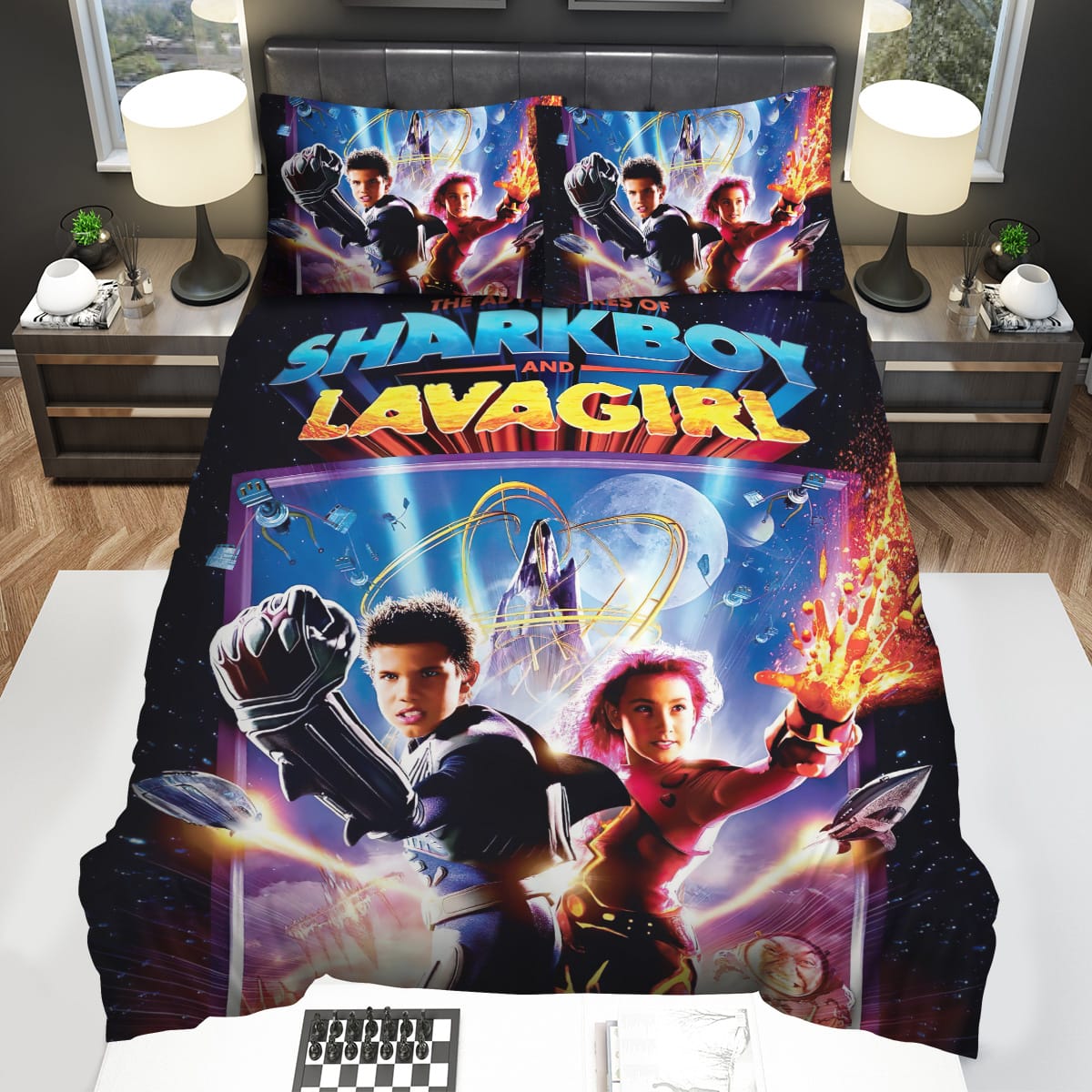 The Adventures Of Sharkboy And Lavagirl 2005 Sharkboy & Lavagirl Movie Poster Decorative Bedding Sets with Duvet Cover Flatsheet Pillowcase