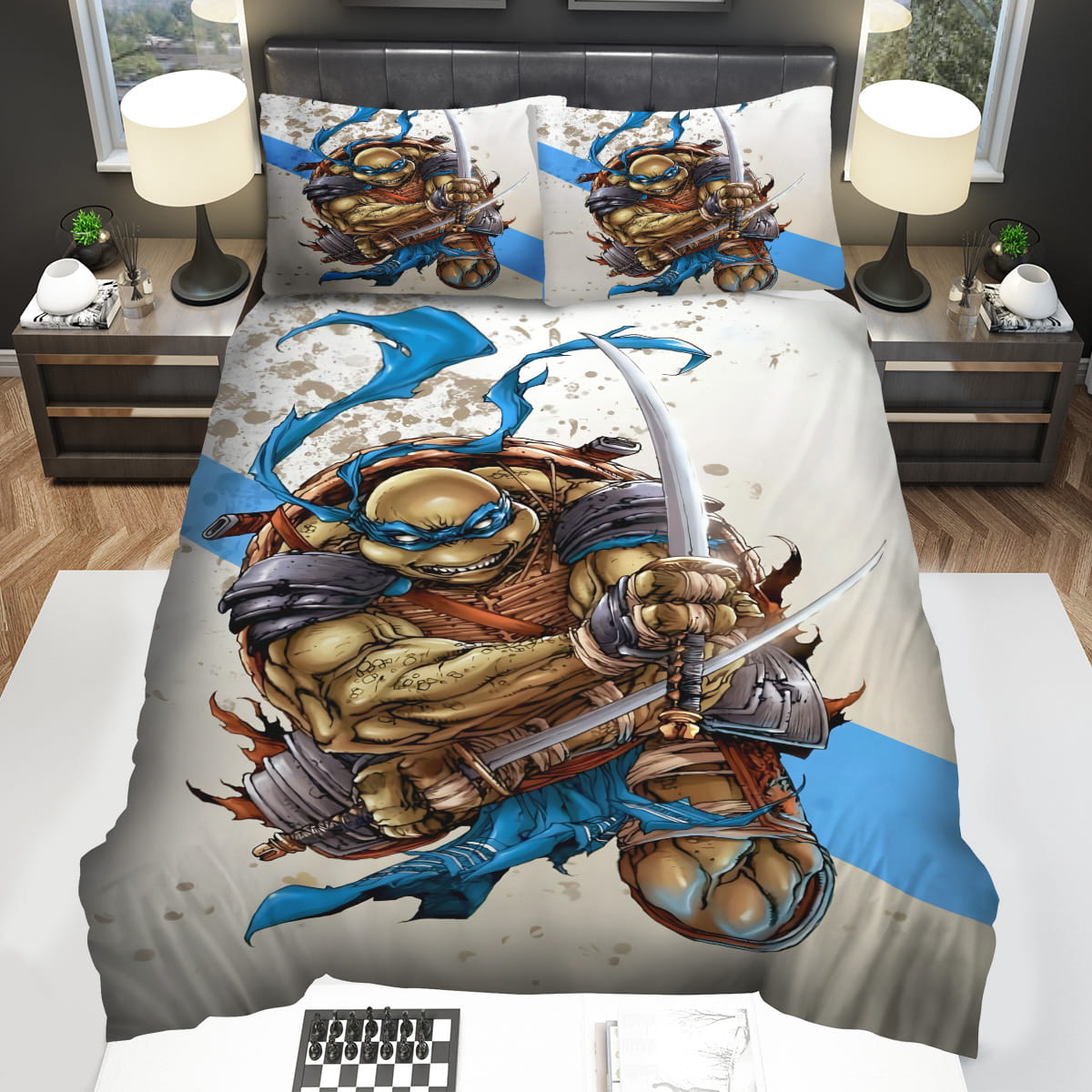 Teenage Mutant Ninja Turtles Leonardo In A Battle Bedding Sets Gift For Christmas Birthday Thanksgiving