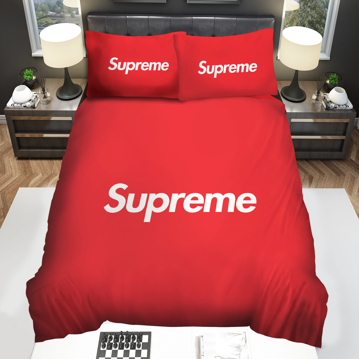 Supreme Logo Decorative Bedding Sets For Fan