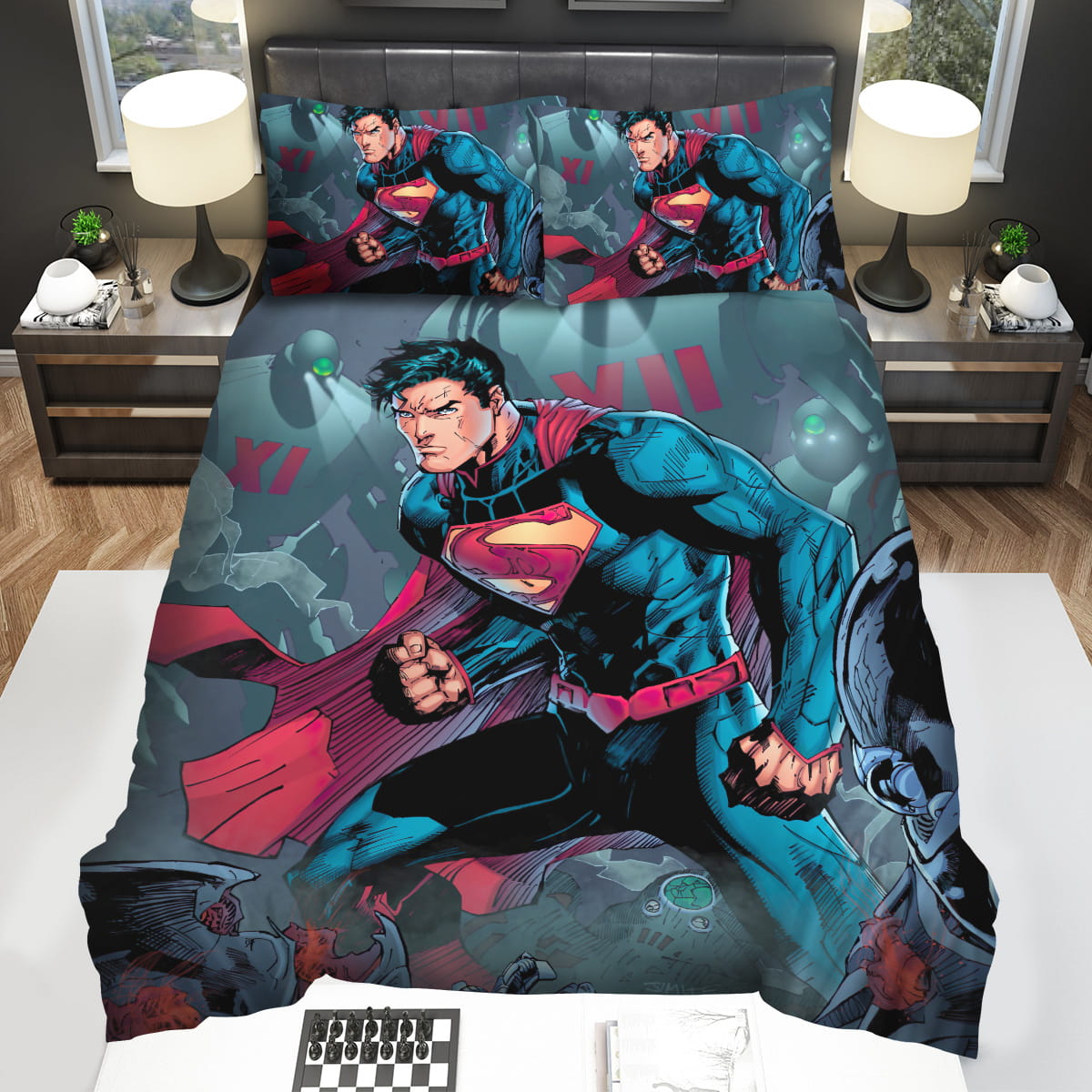 Superman Dc Comics Character Clark Kent And His Enemies Bedding Sets Duvet Cover Flatsheet Pillowcase