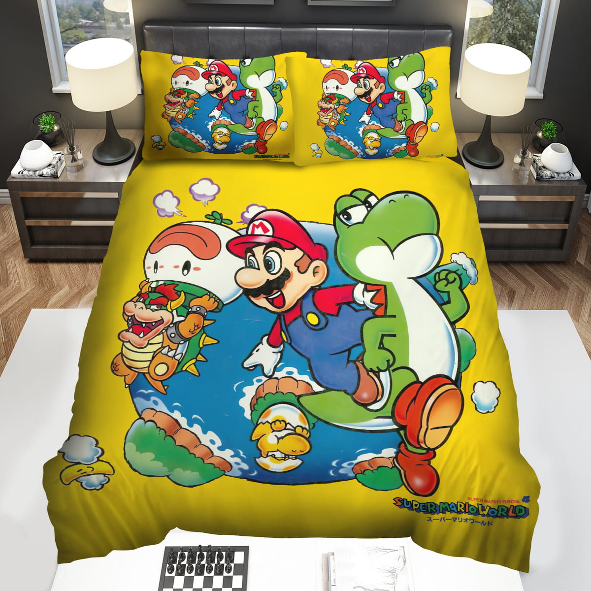 Super Mario World Game Posters Bedding Sets Gift For Christmas Thanksgiving Halloween