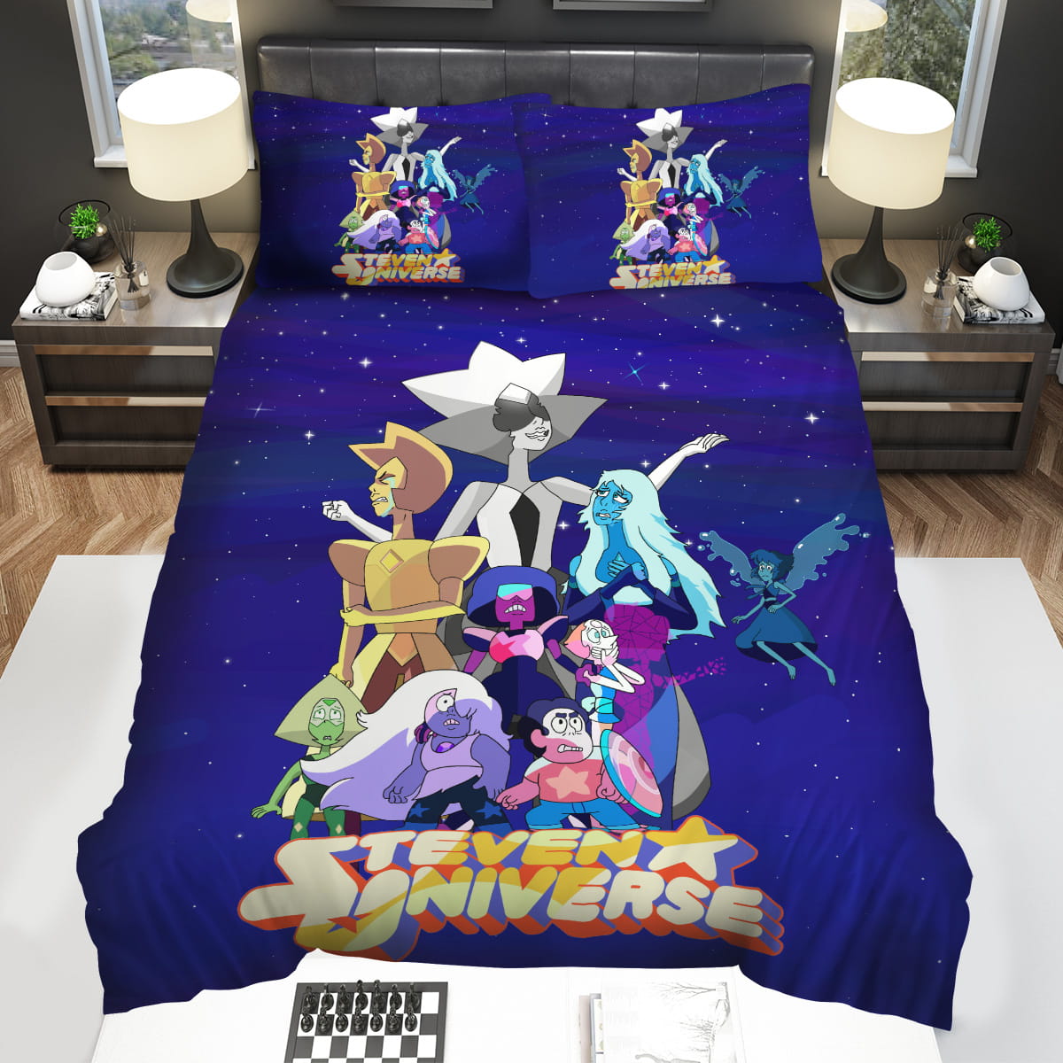 Steven Universe Characters In Star Background Bedding Sets Duvet Cover Flatsheet Pillowcase