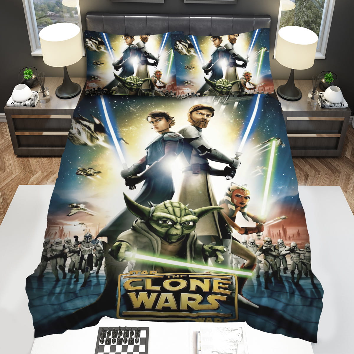 Star Wars The Clone Wars 2008-2020 Movie Poster Bedding Sets Gift For Christmas Birthday Thanksgiving