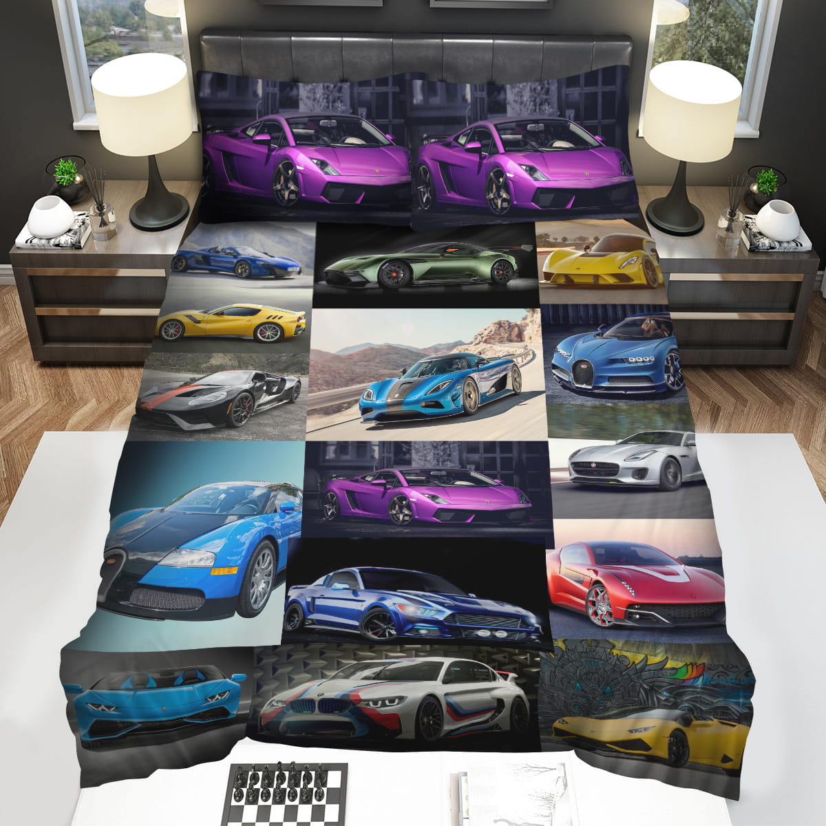 Sport Car Collection Decorative Bedding Sets For Fan