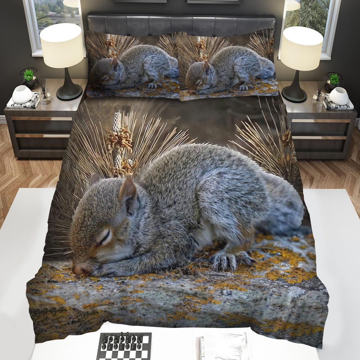 Squirrel Bedding Sets Gift For Christmas Thanksgiving Halloween