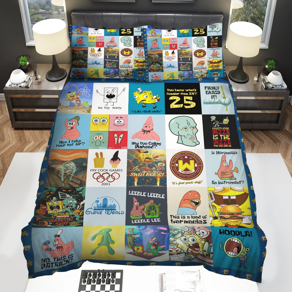 Spongebob Collage Bedding Sets Gift For Christmas Birthday Thanksgiving