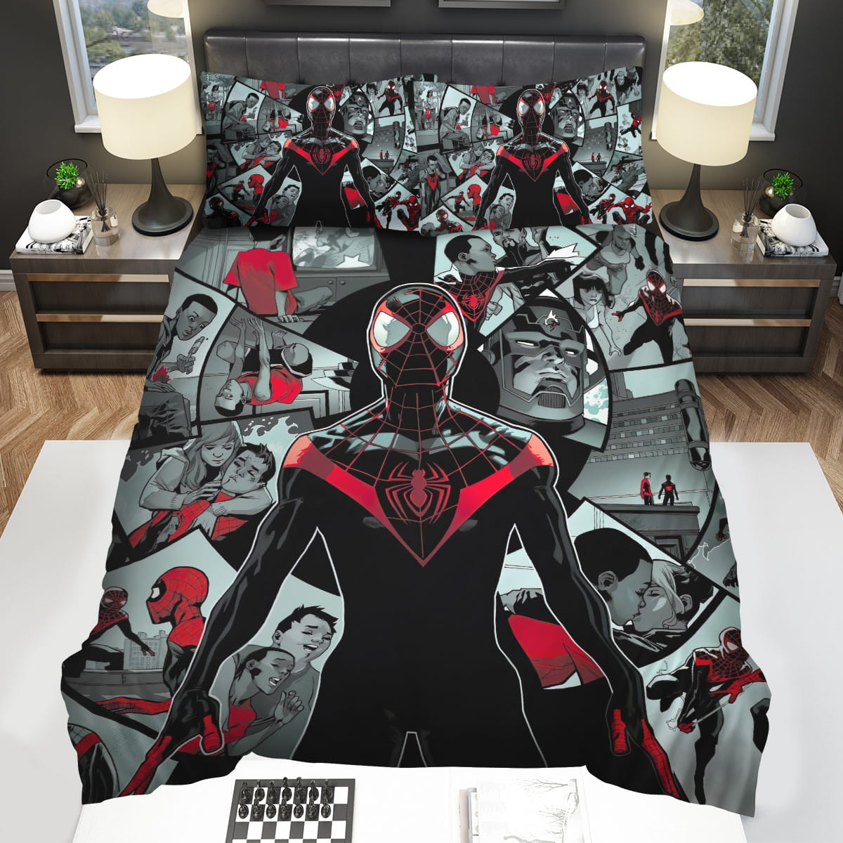 Spider Man Miles Morales Story Bedding Sets Duvet Cover Flatsheet Pillowcase